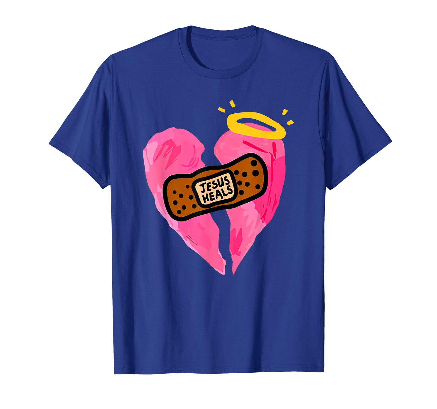 jesus heals broken heart print bandages bandaids T-Shirt