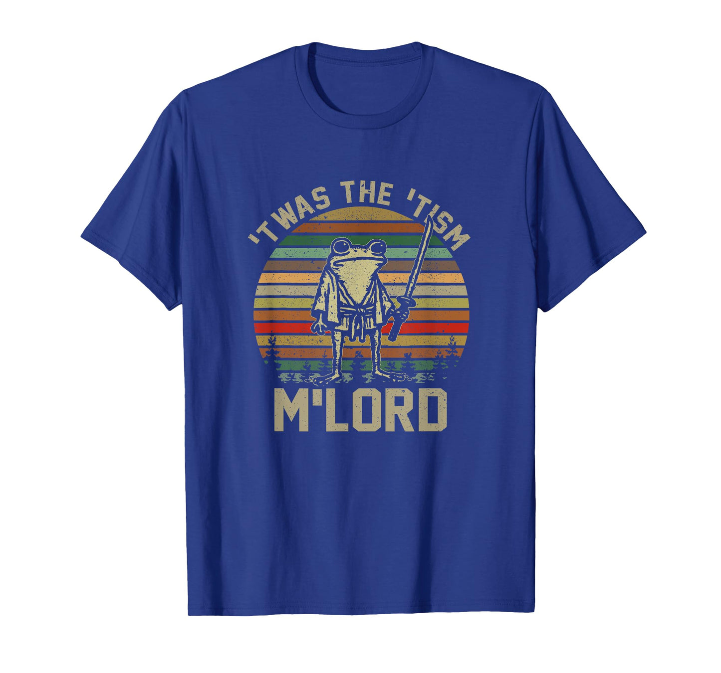 Vintage T'was the 'Tism M'Lord Funny Medieval Knight Frog T-Shirt