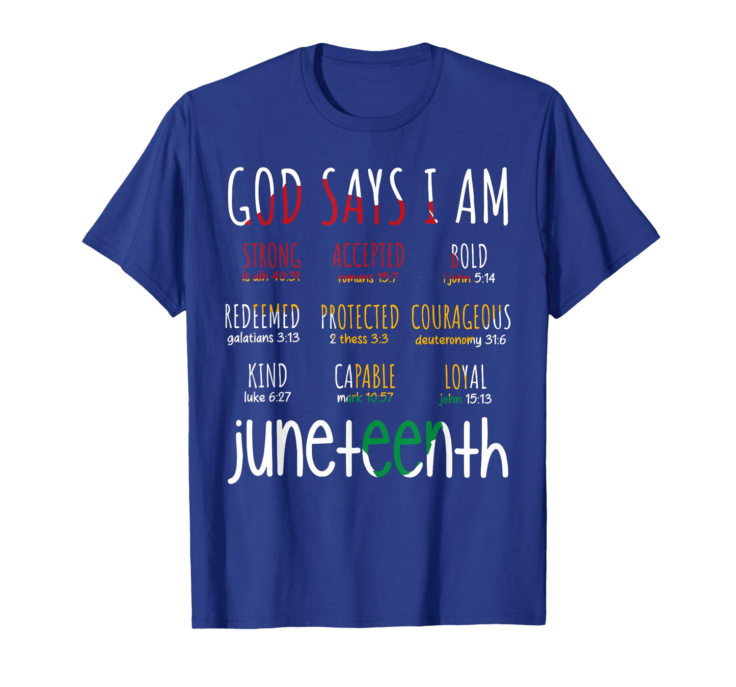 Juneteenth God Say I Am Bible Verse Religious Christian T-Shirt