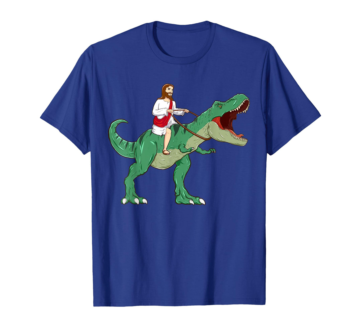 Funny Parody Jesus Riding Dinosaur Meme Dino Lover Believer T-Shirt