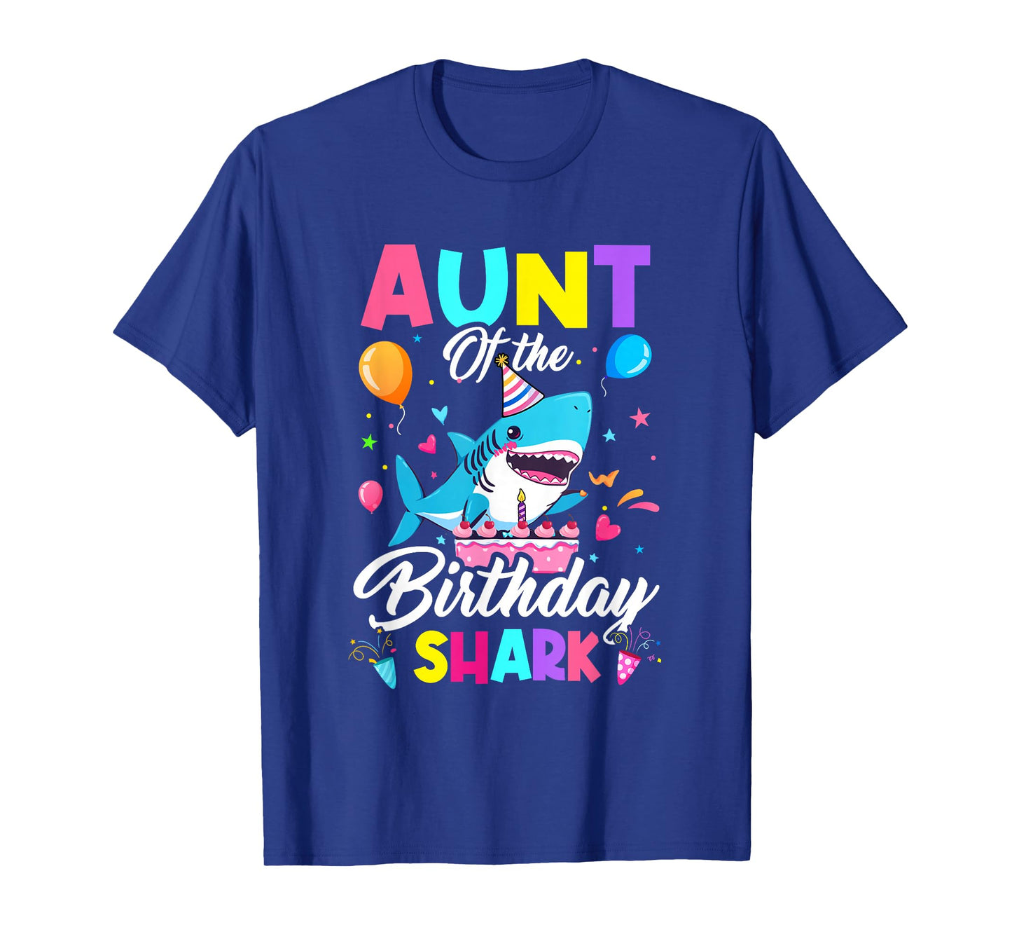 Aunt Of The Shark Birthday Boy Girl Party Family Group T-Shirt
