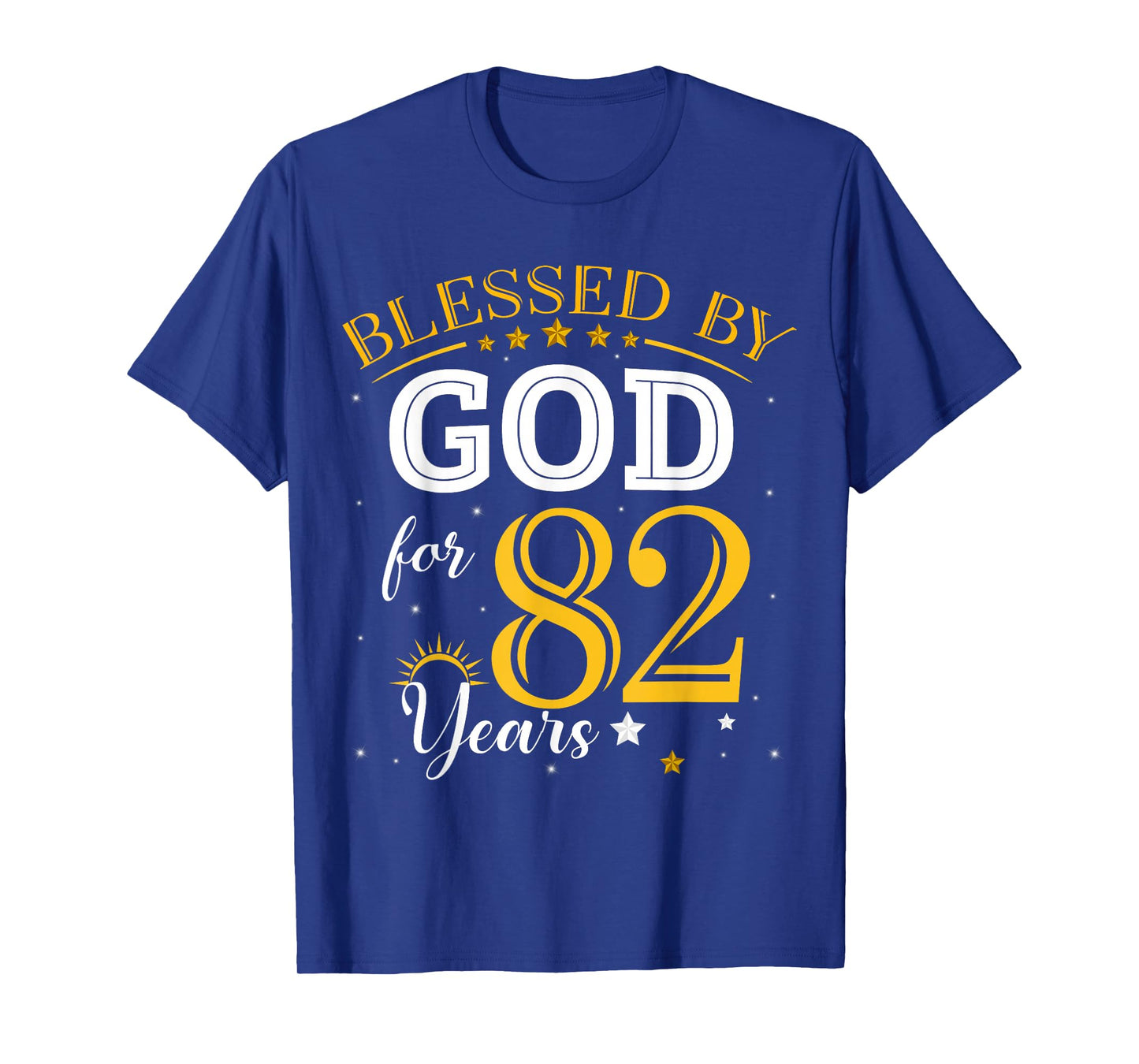 Vintage Blessed by God For 82 Years Old 82nd Birthday Girl T-Shirt