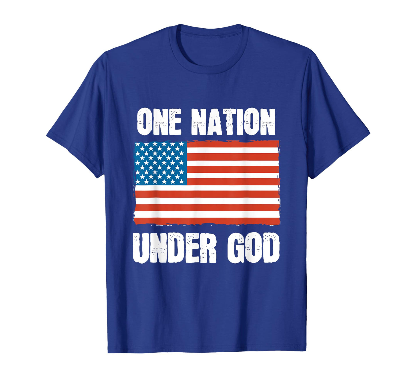 One Nation Under God Blessed American Flag Christian Cross T-Shirt for Women Kids Men