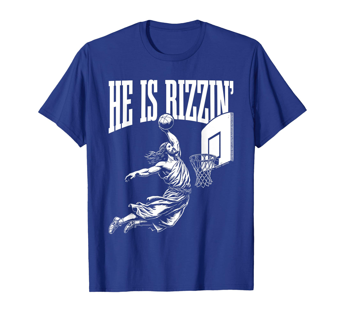 He Is Rizzin Funny Easter Rizz Meme Basketball T-Shirt