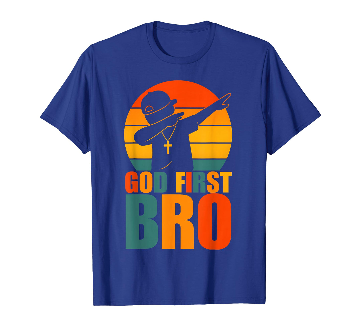 God First Bro Dabbing Boy Christian Retro Kids Boys Saying T-Shirt