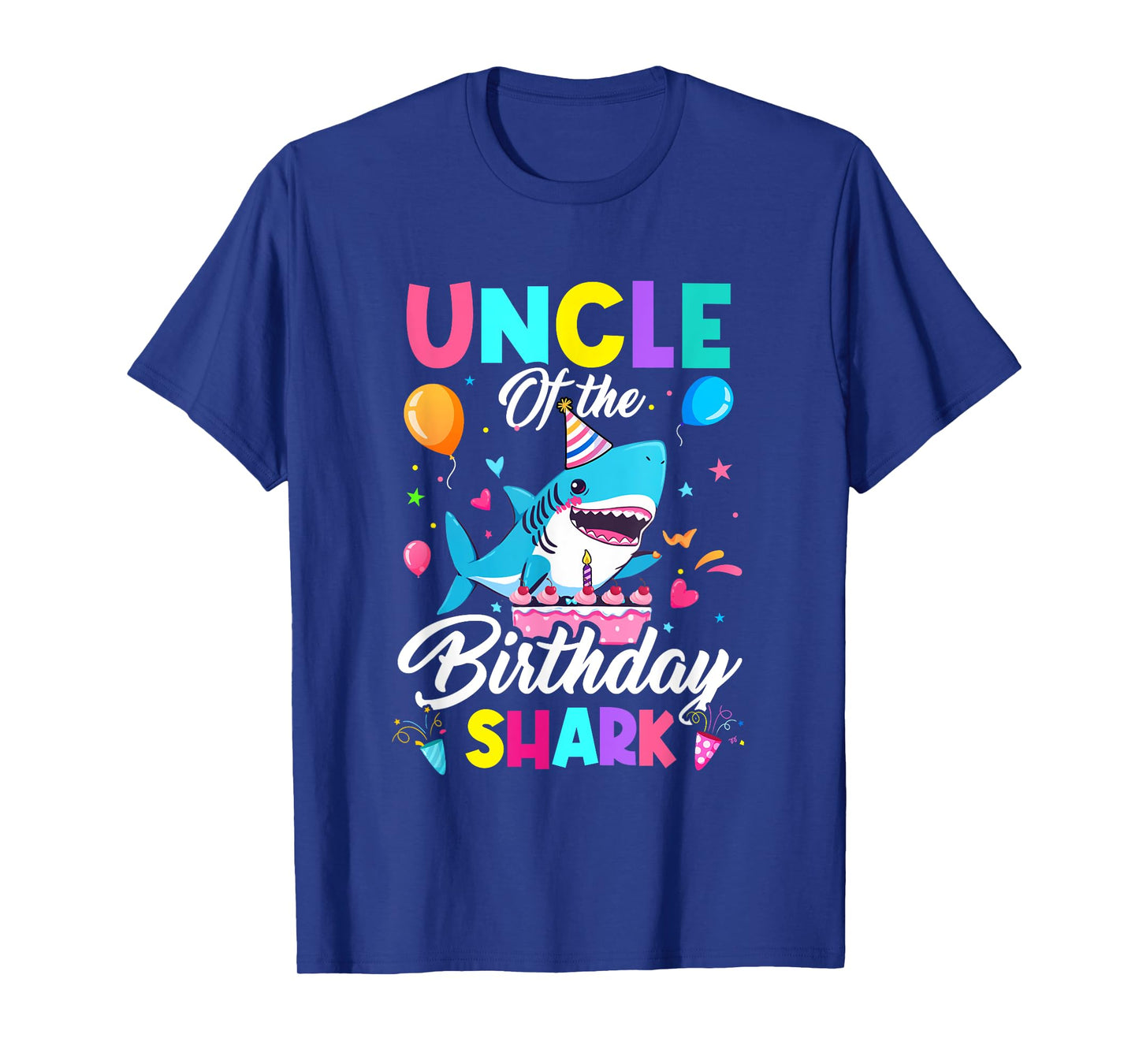 Uncle Of The Shark Birthday Boy Girl Party Family Group T-Shirt