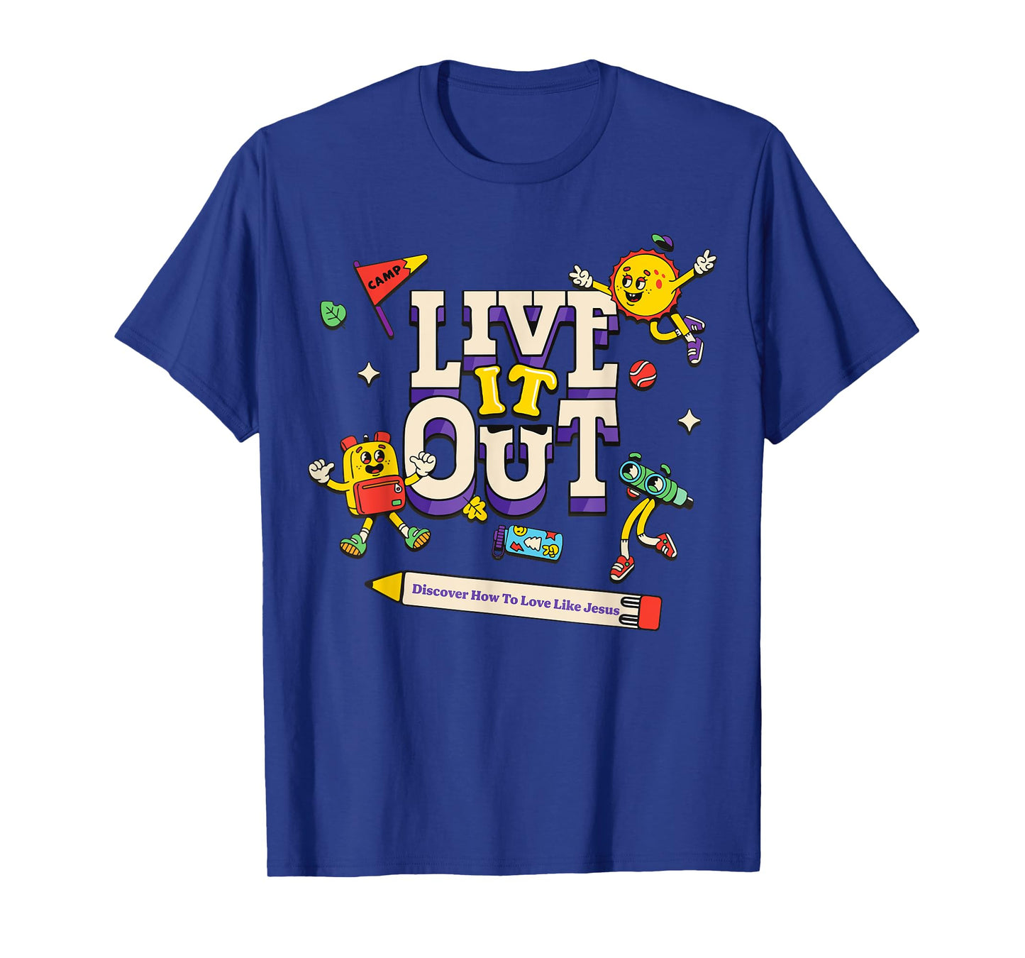 Live It Out Love Like Jesus VBS 2025 Christian Camping T-Shirt