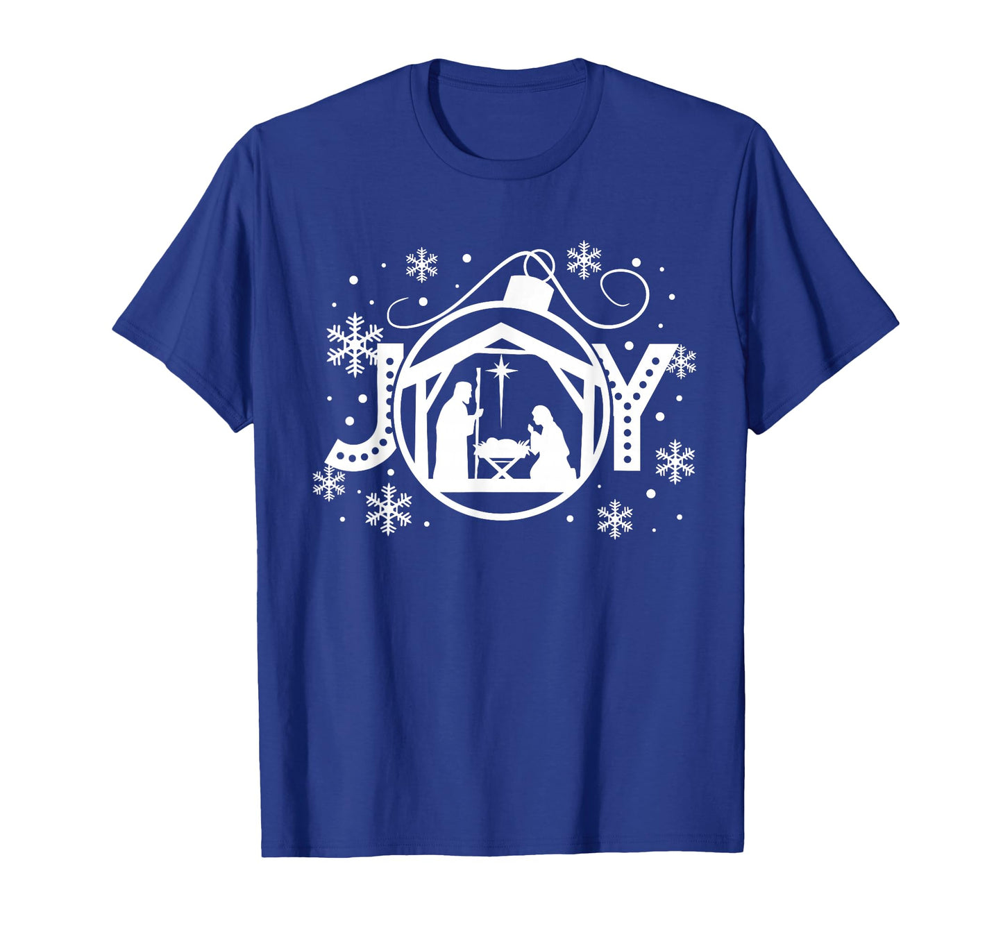 Christian Christmas Joy Jesus Nativity Scene Faith Family T-Shirt