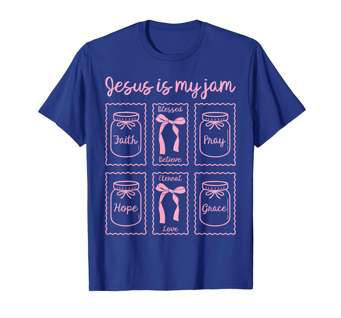 Jesus is My Jam Christian Faith Jesus God Lover Coquette Bow T-Shirt