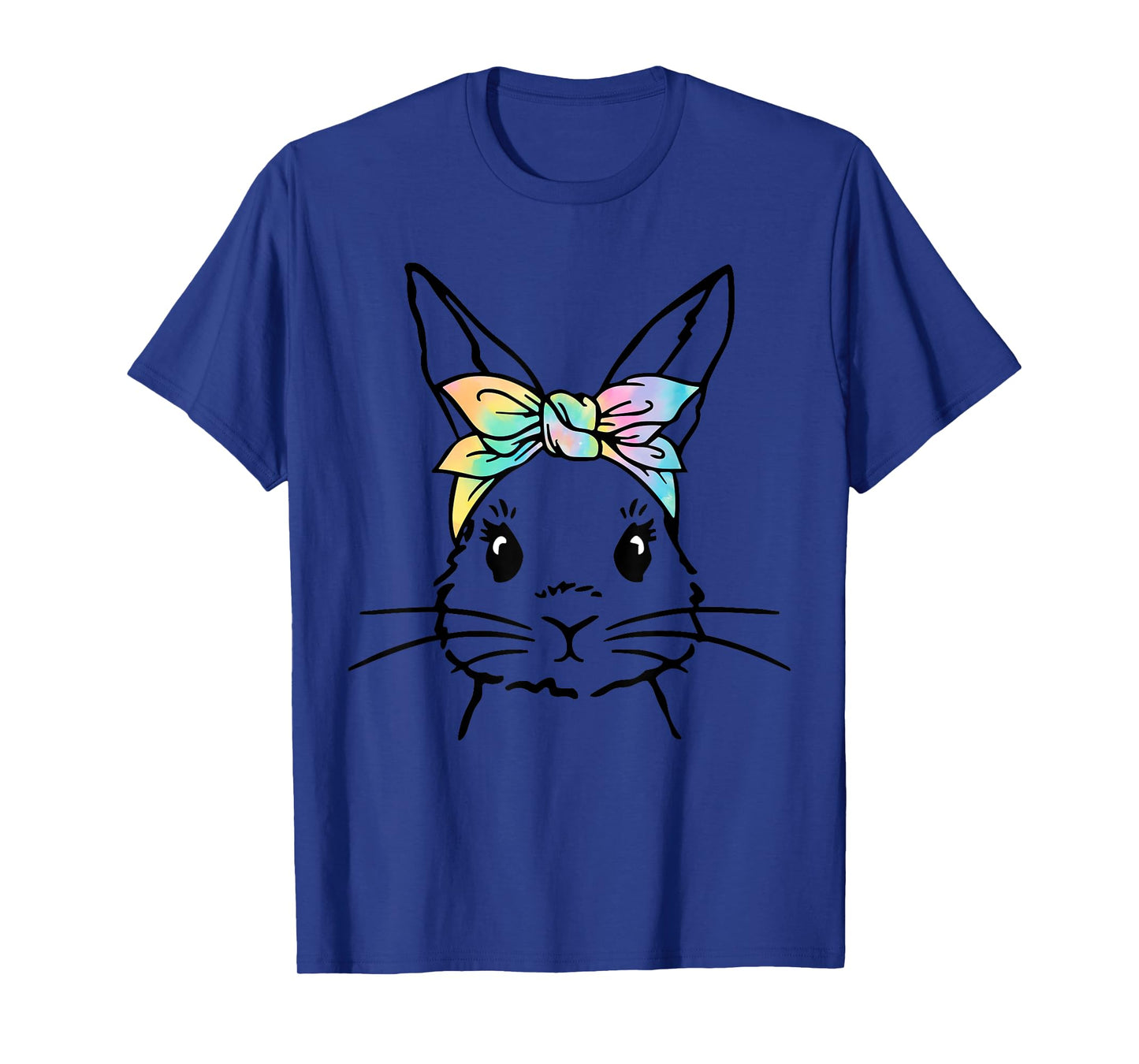 Cute Bunny Face Tie Dye Rabbit Easter Day Women Girls Kids T-Shirt