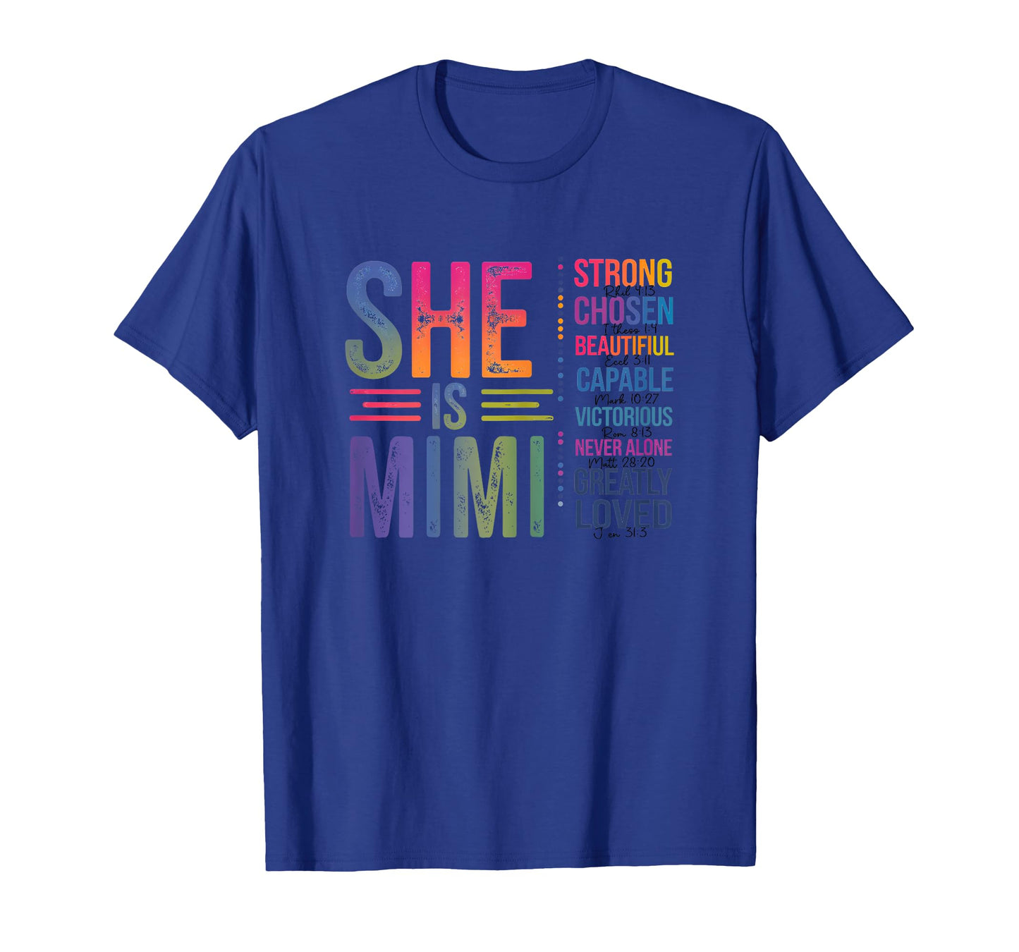 She Is Mimi Christian Mothers Day Jesus Nana Religious Women T-Shirt