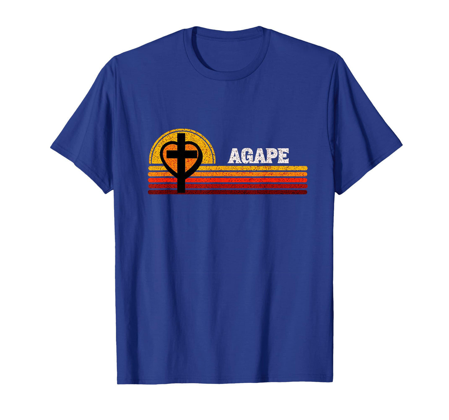 Agape God Love and Man Cross Heart Christian Faith T-Shirt