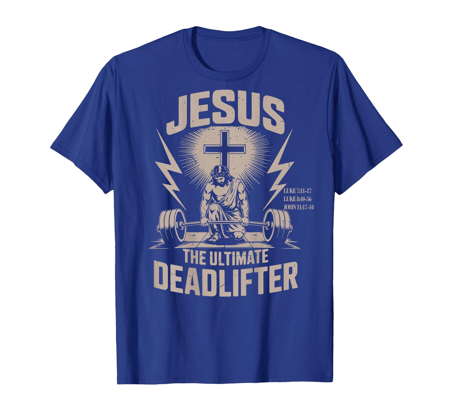 Jesus The Ultimate Deadlifter Muscle Kid Funny Christian Gym T-Shirt