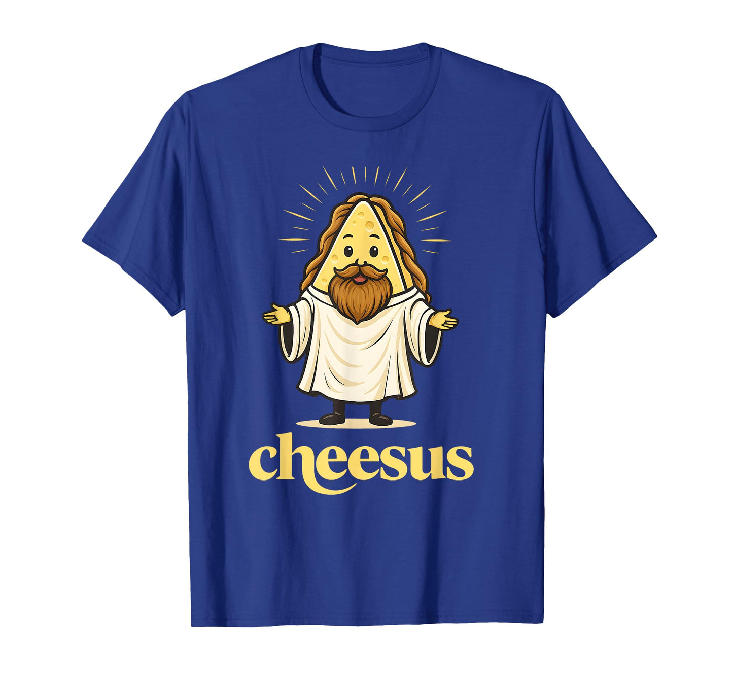 Cheesus Funny Christian Cheese Cartoon Religious Men Women T-Shirt
