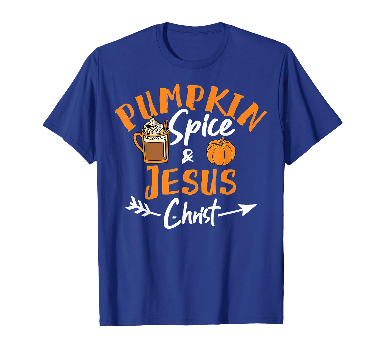 Halloween Christian Pumpkin Spice And Jesus Christ Fall Leaf T-Shirt