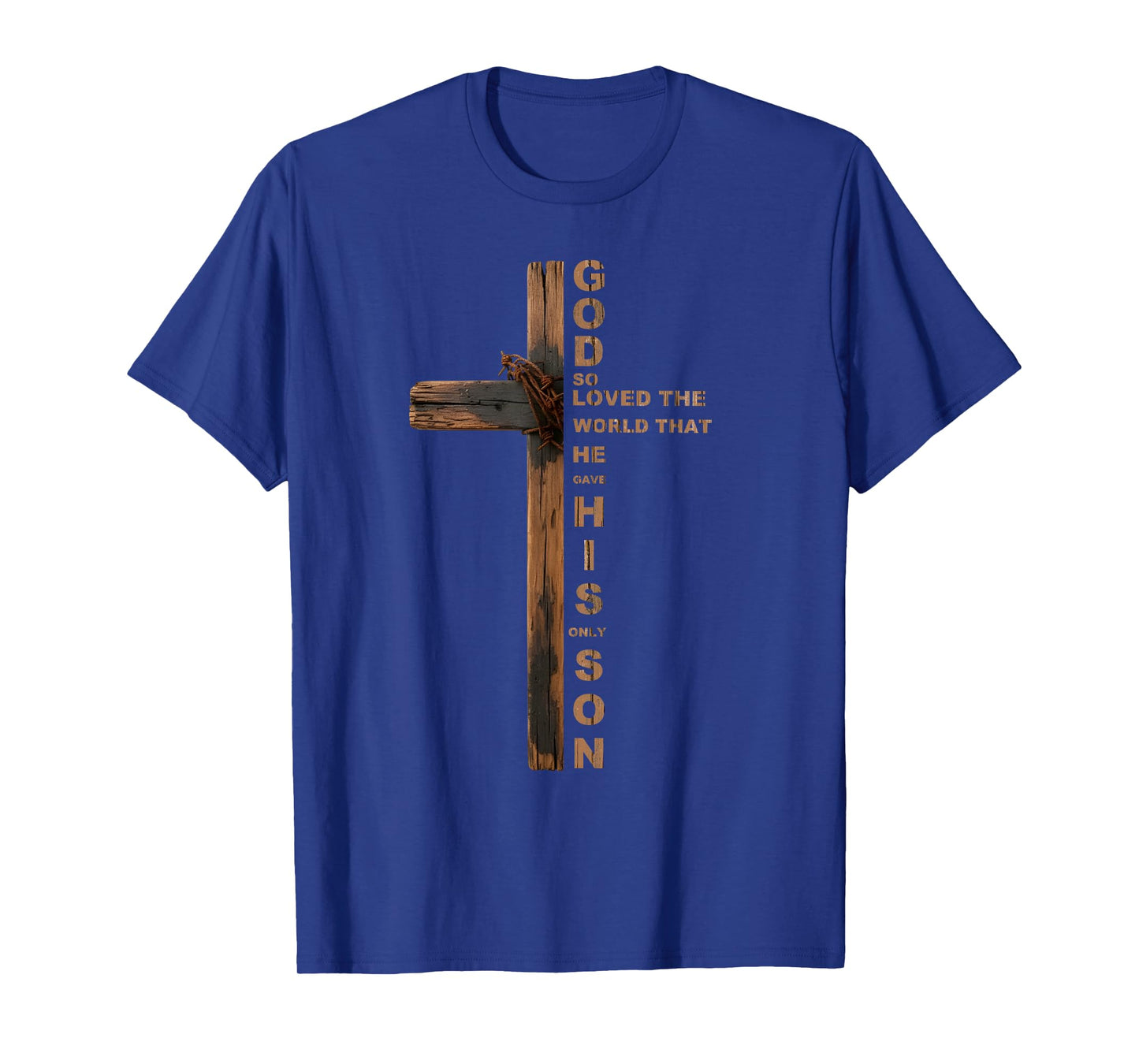 Inspirational John 3 16 Christian Bible Verse for Men Women T-Shirt