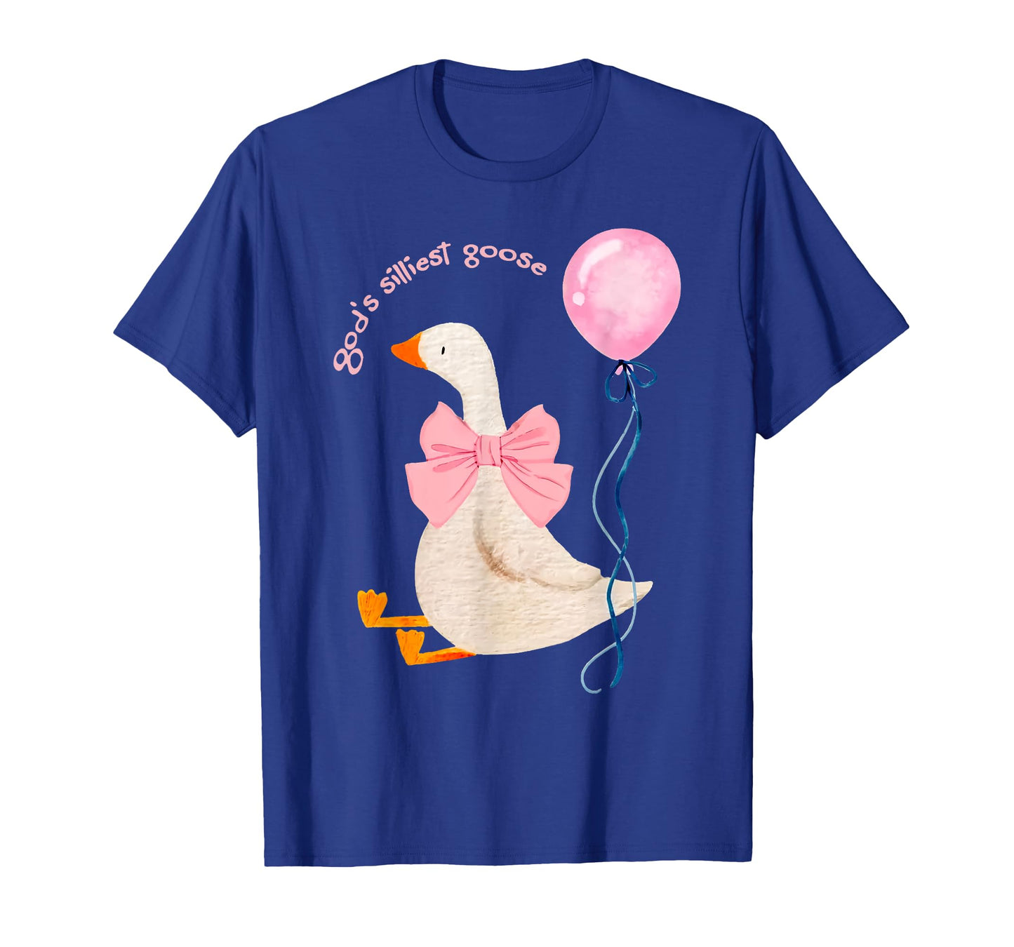 god's silliest goose on the loose retro coquette bow pink T-Shirt