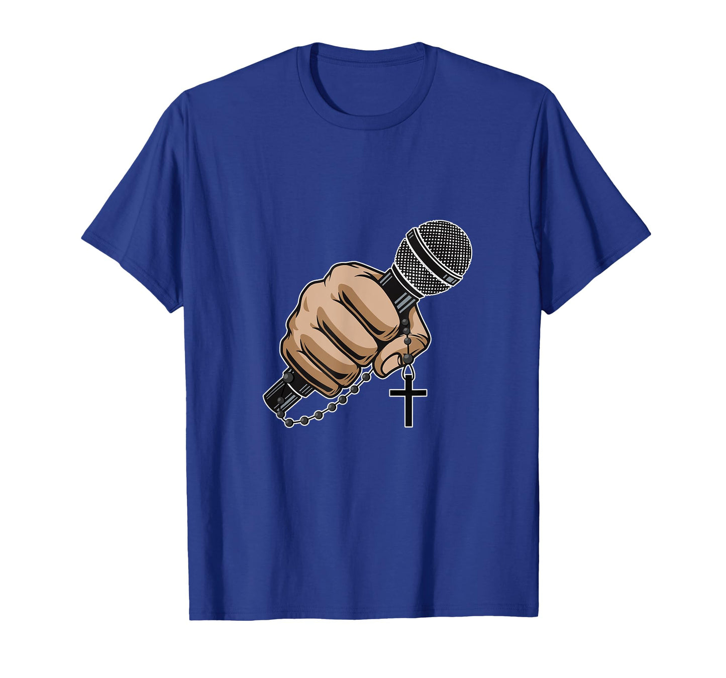 Mic Microphone Priest Cross Believer Religious Bible Gift T-Shirt