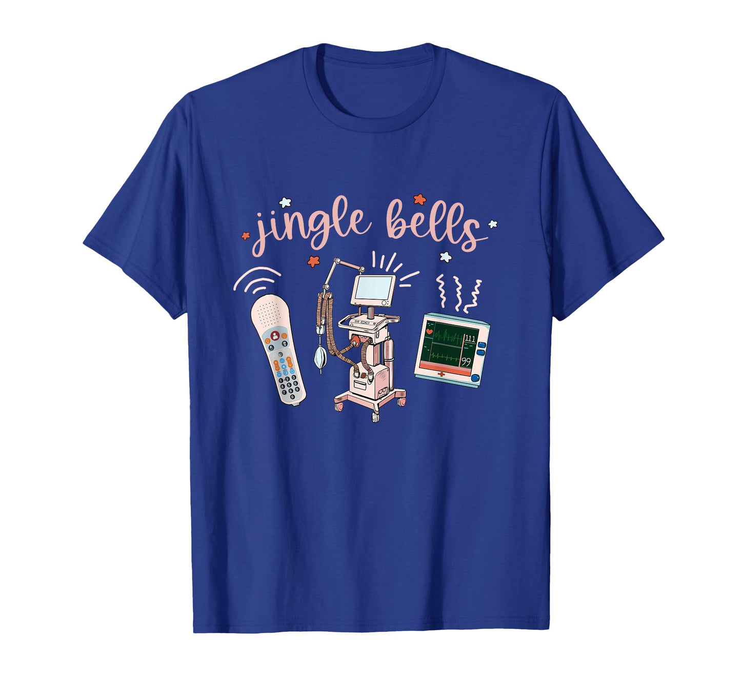 Jingle Bell Telemetry Nurse Christmas Crew Tele Tech Xmas T-Shirt