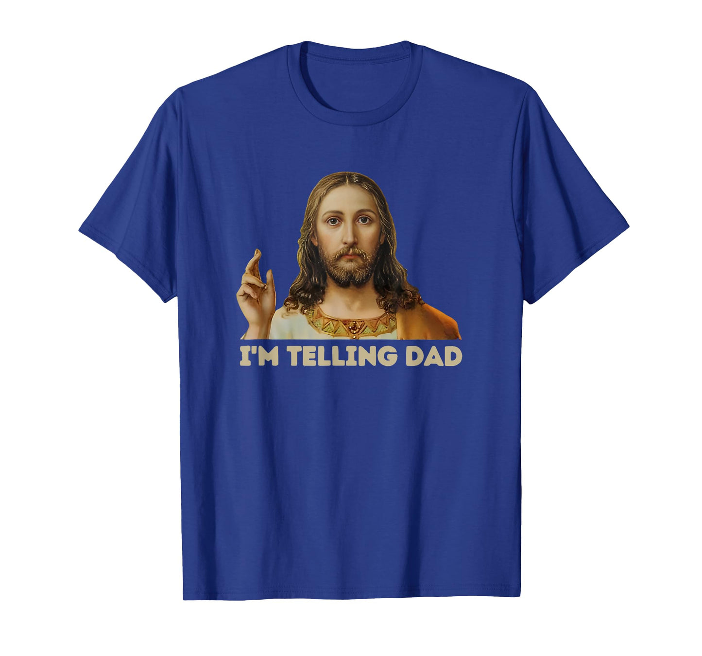 Retro I'm Telling Dad Funny Religious Christian Jesus T-Shirt
