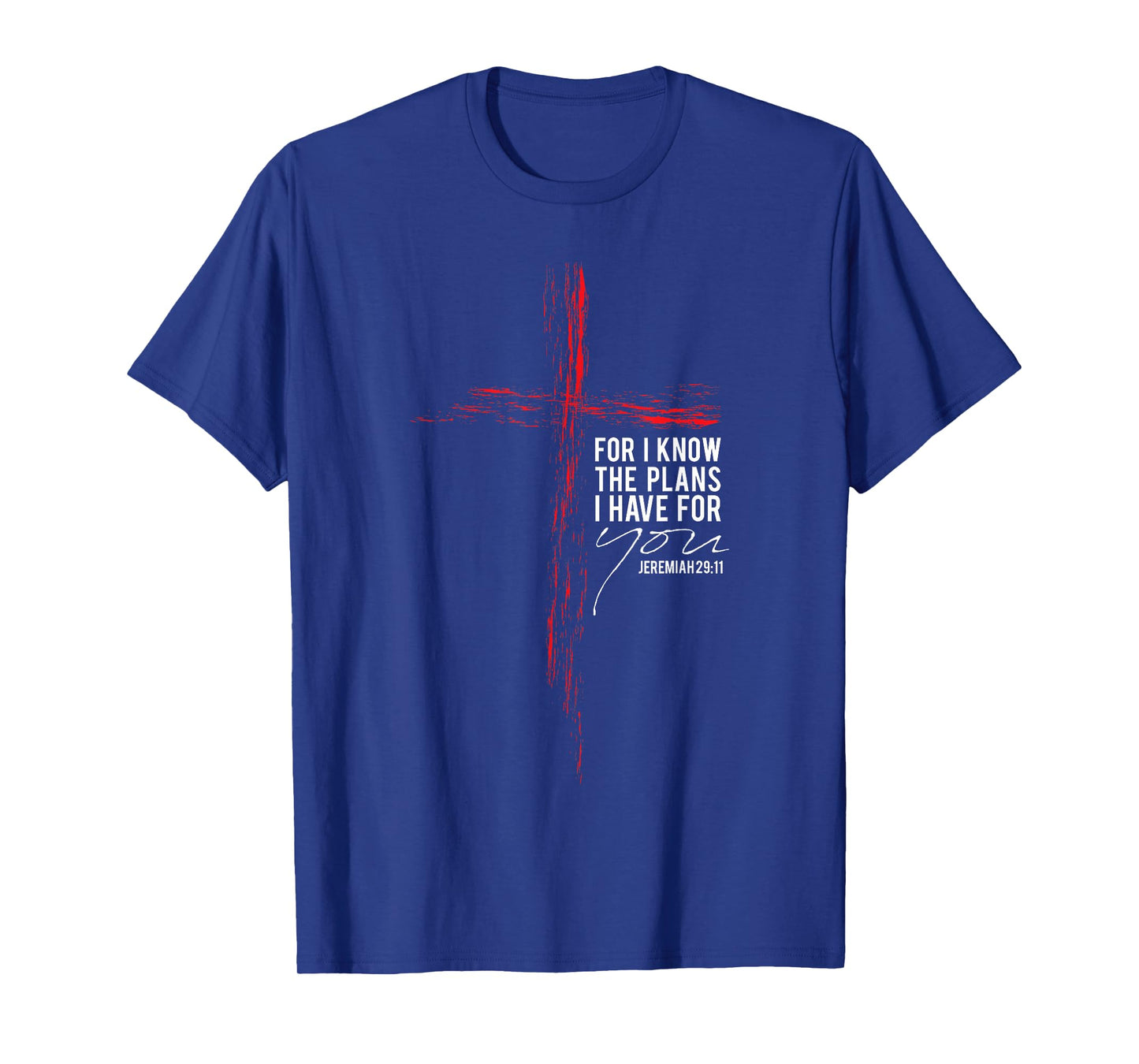 Jeremiah 29:11 Christian Religious Faith Verse Cross Graphic T-Shirt