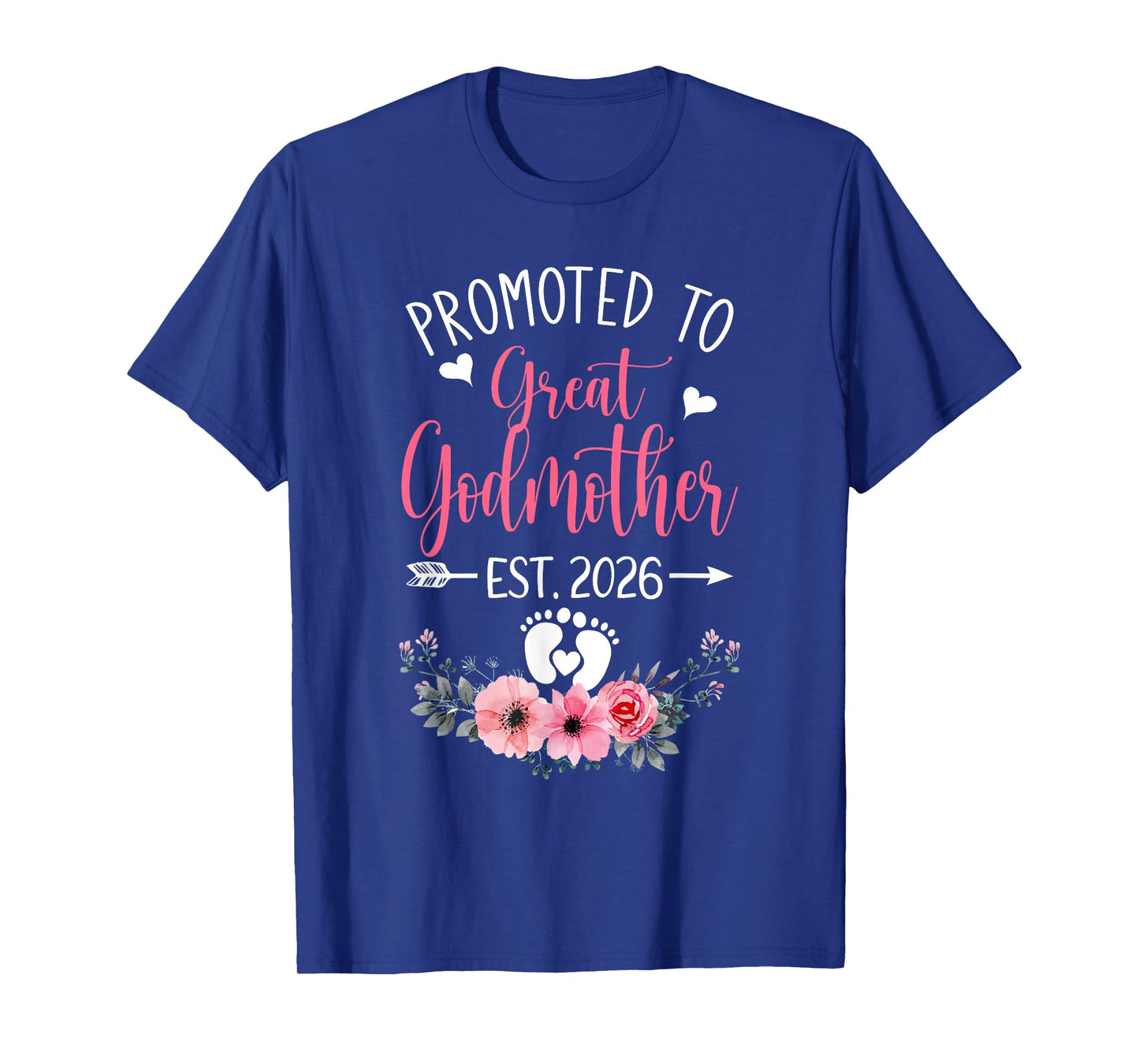 Promoted To Great Godmother Est 2026 Mothers Day T-Shirt