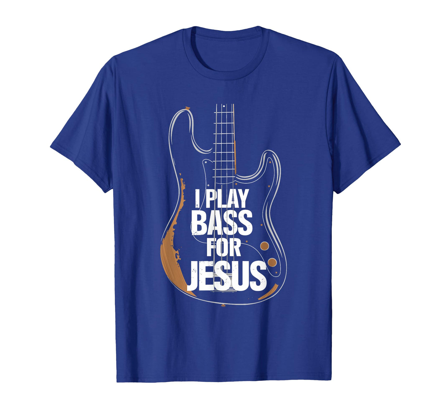 I Play Bass For Jesus, Bass Guitar and Christian Bassist T-Shirt