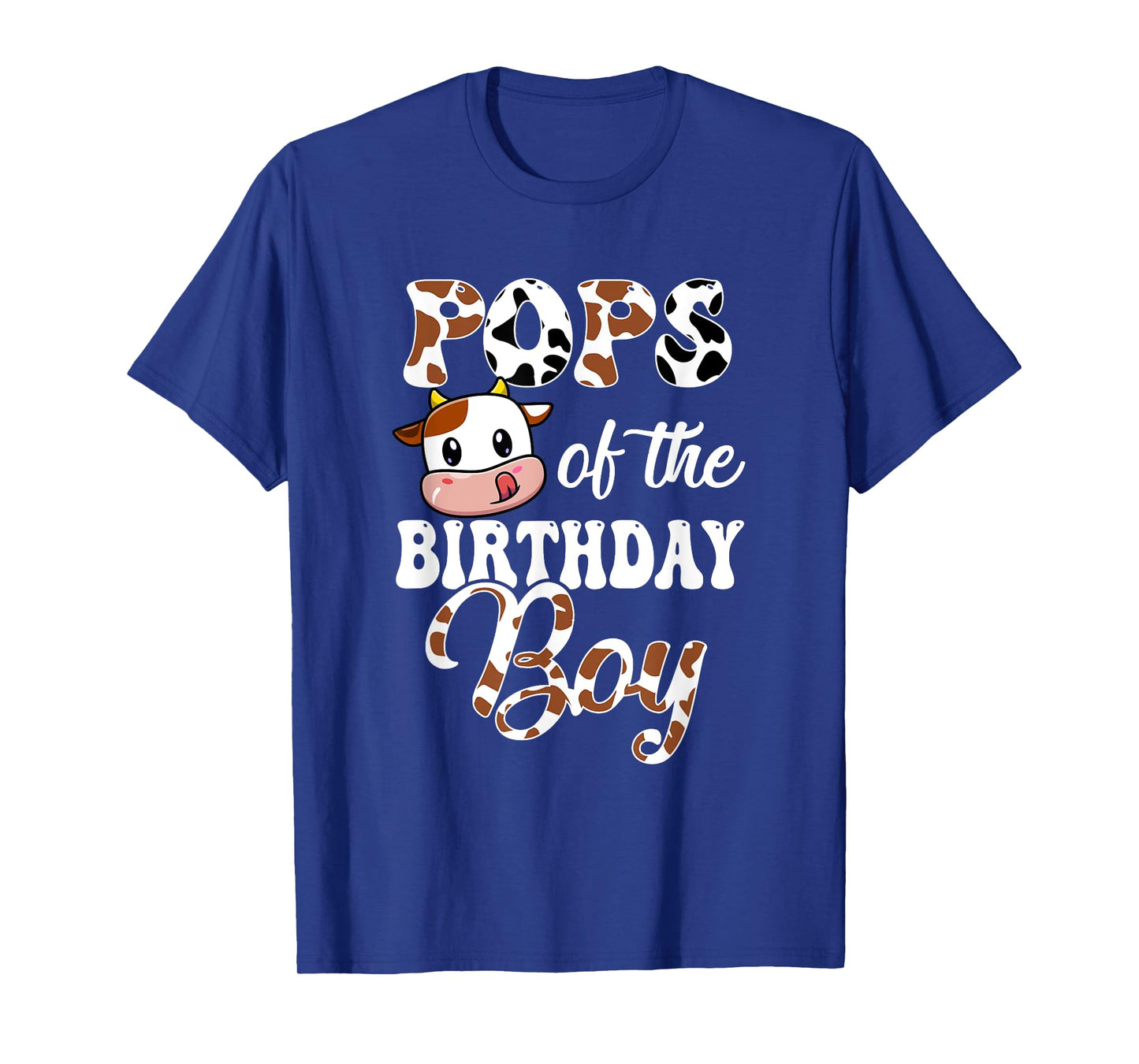 Pops Of The Birthday Boy Cow Farm 1St Birthday Boy T-Shirt