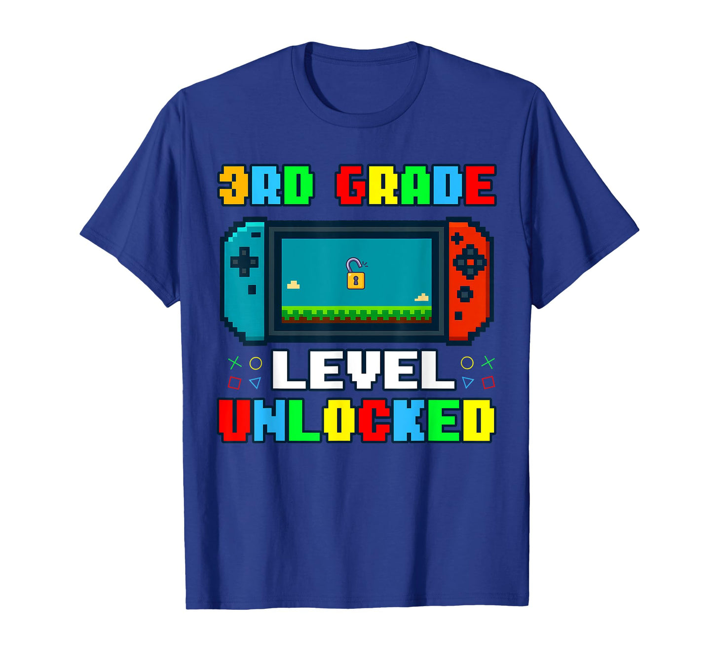Back to School 3rd Grade Level Unlocked Gamer Kids Boys T-Shirt