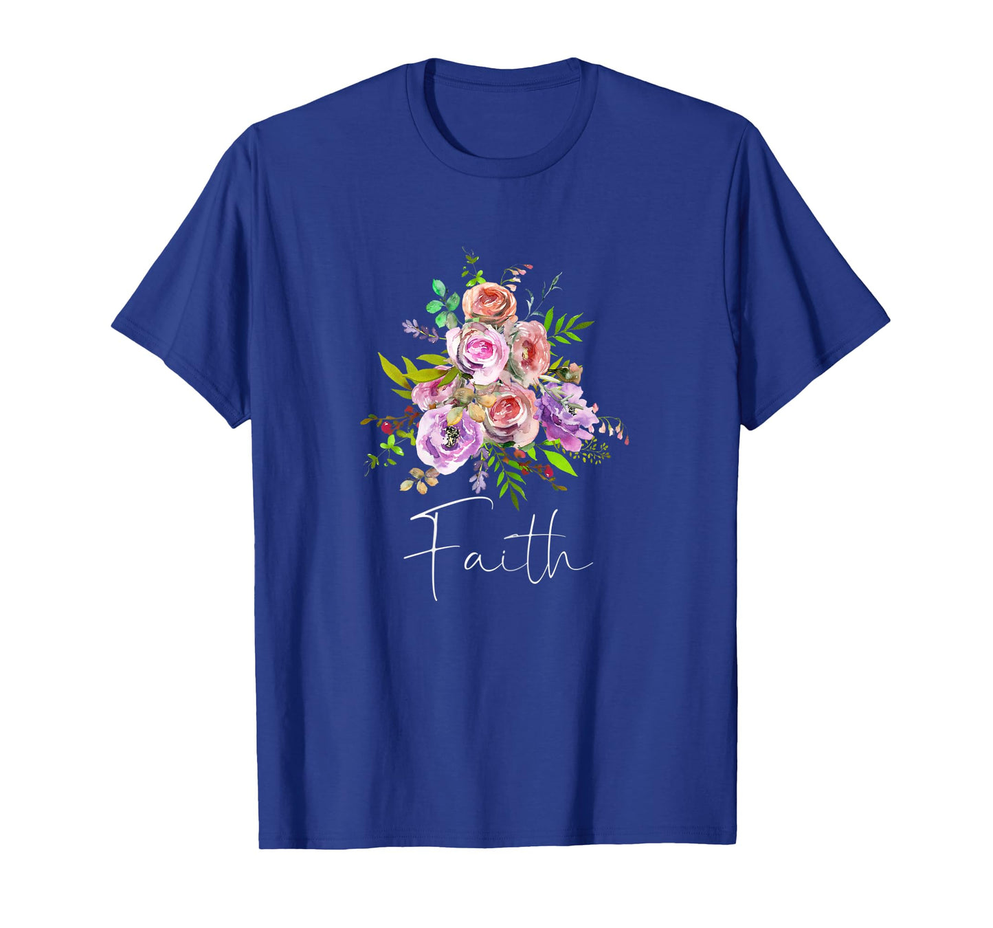 Womens FAITH Christian Inspired Art Positive Message Love God Jesus T-Shirt