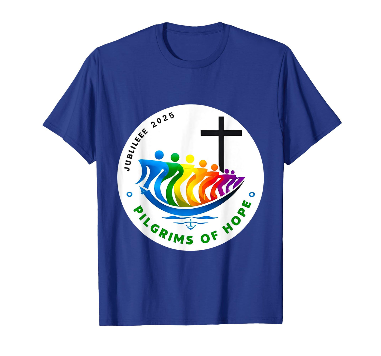 Catholic Jubilee 2025 Stained Glass Pilgrims Hope T-Shirt