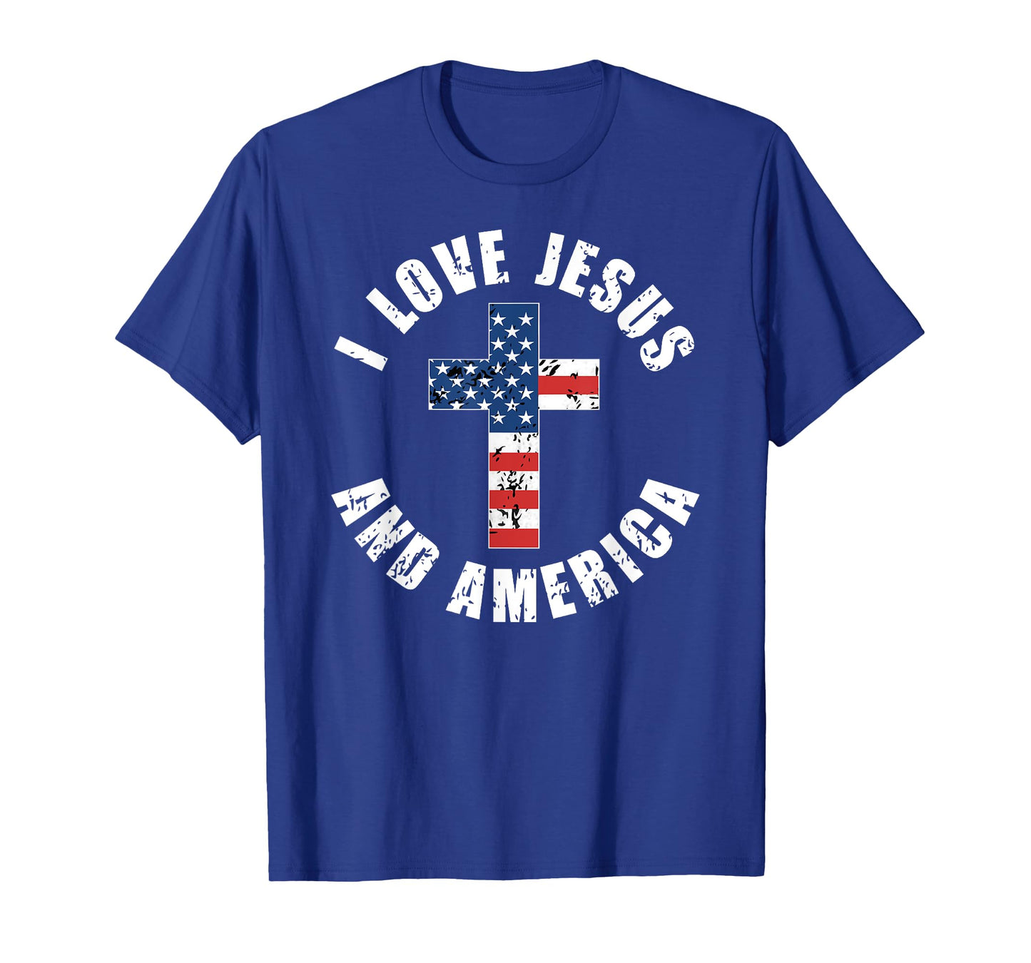 I Love Jesus And America USA Flag Christian Freedom T-Shirt