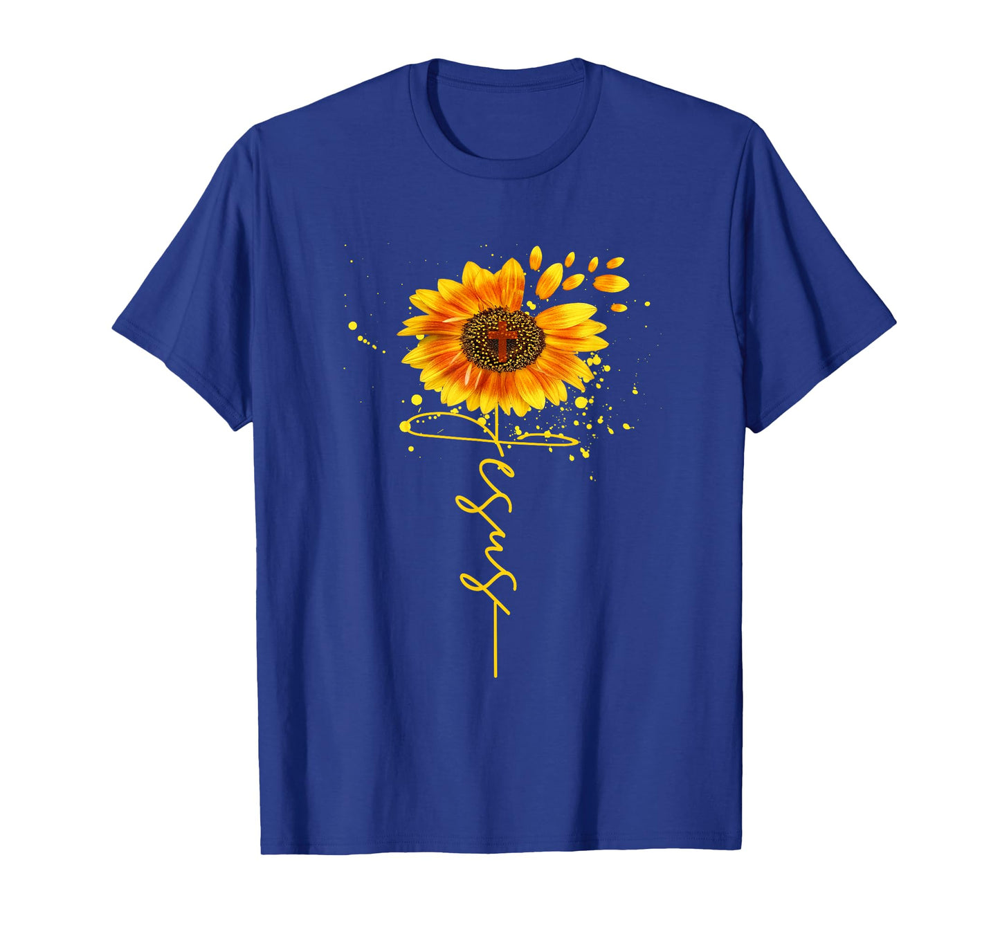 Jesus Sunflower Spiritual Christian Faith Religious Mom T-Shirt