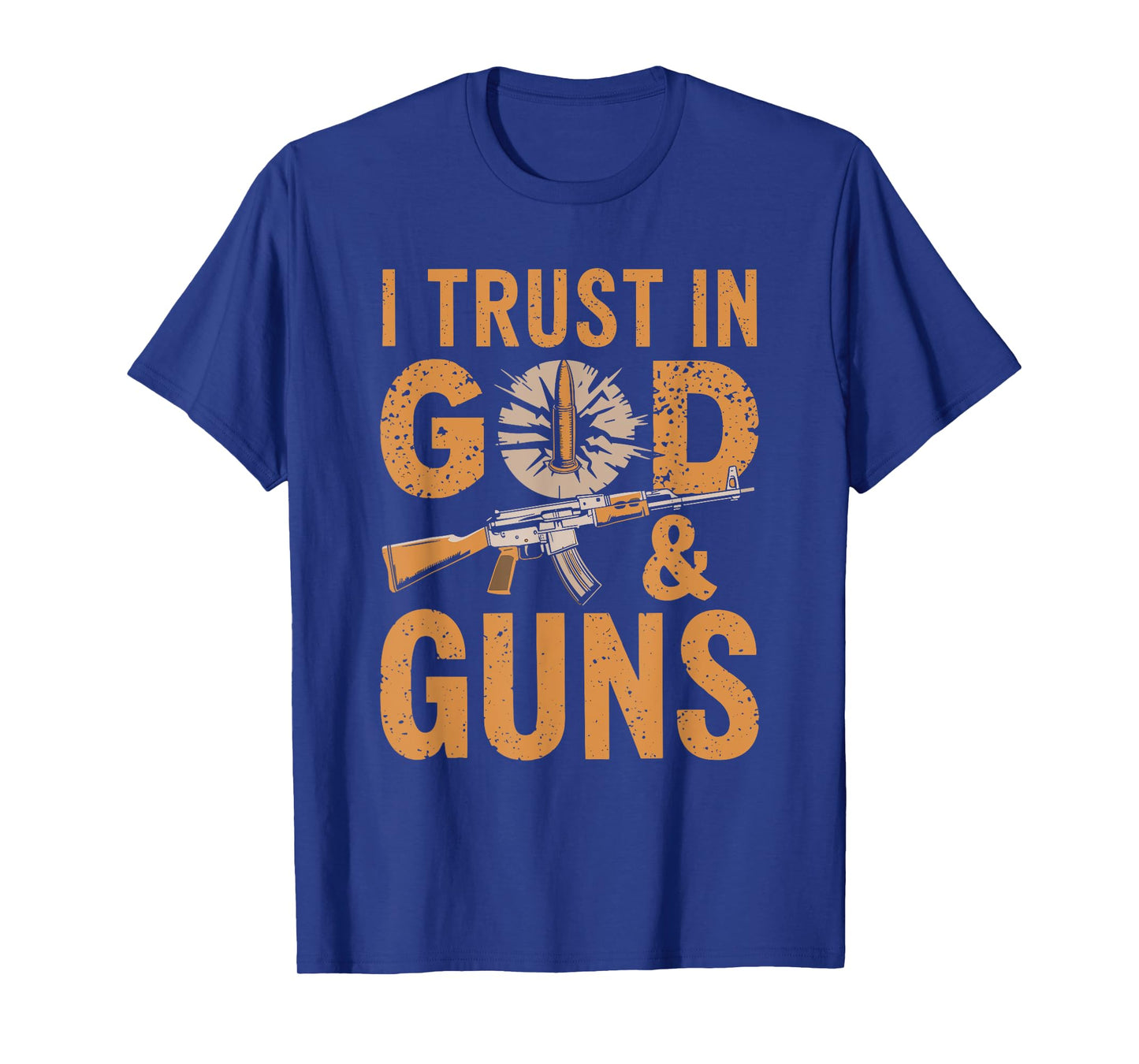I Trust In God And Guns, Christian Gun Lover Machine Gun T-Shirt