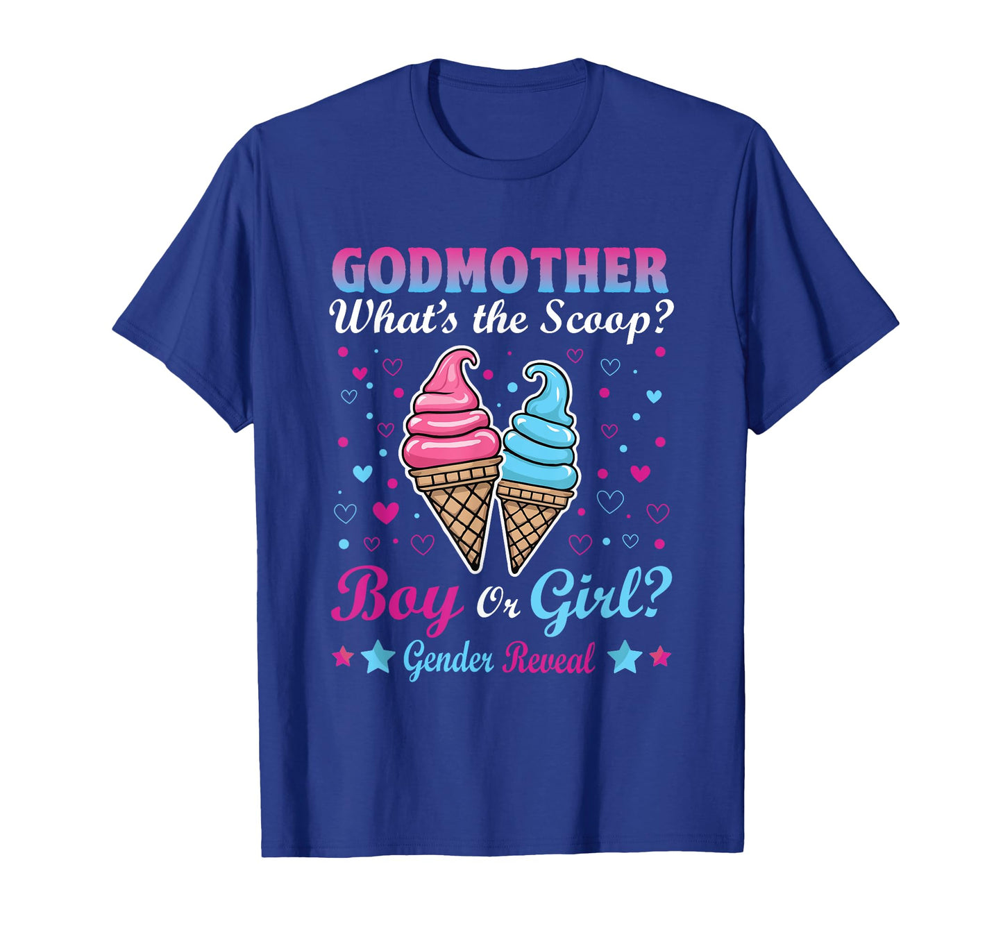 Godmother Ice Cream Whats The Scoop Gender Reveal Matching T-Shirt