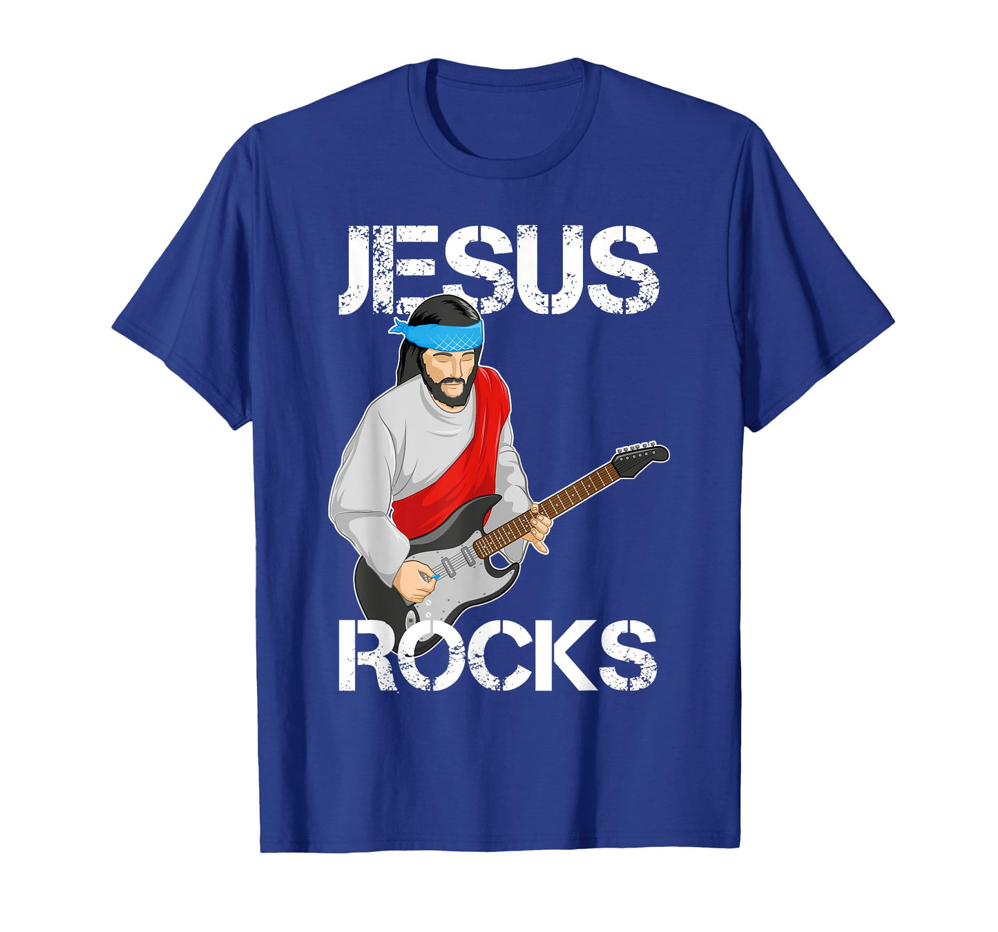 Jesus Rocks on Electric Guitar - Funny Christian T Shirt T-Shirt