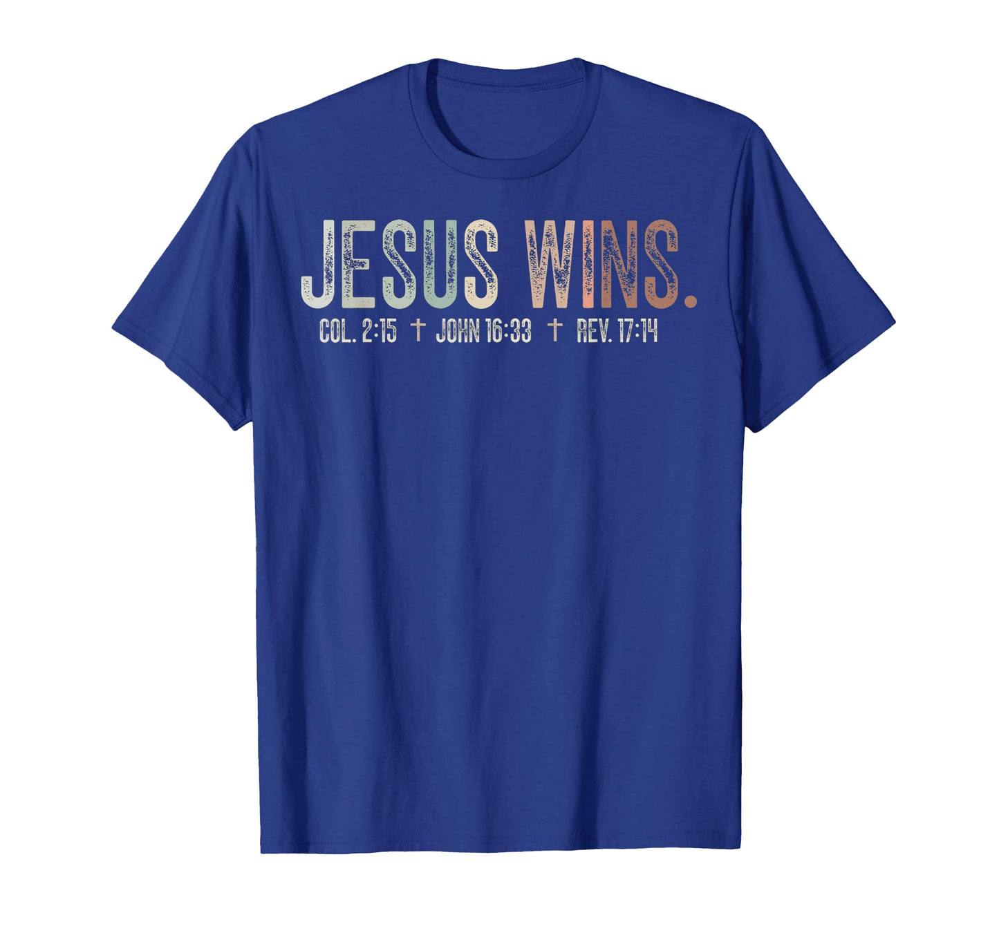 Christian Jesus Wins Minimalist Faith-Based Bible Verse T-Shirt
