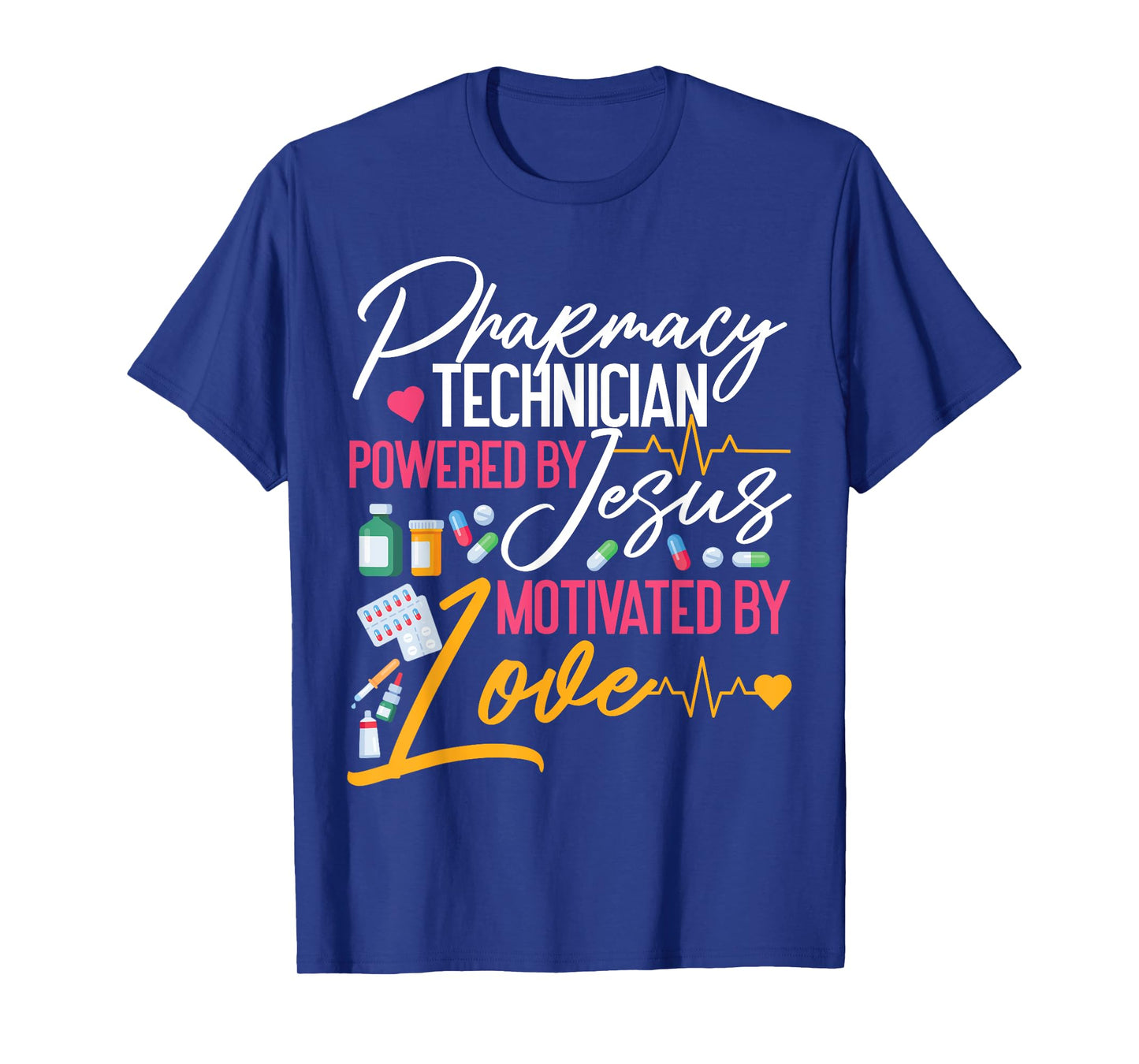 Pharmacy Tech Technician Pharmacist Student Jesus Faith T-Shirt