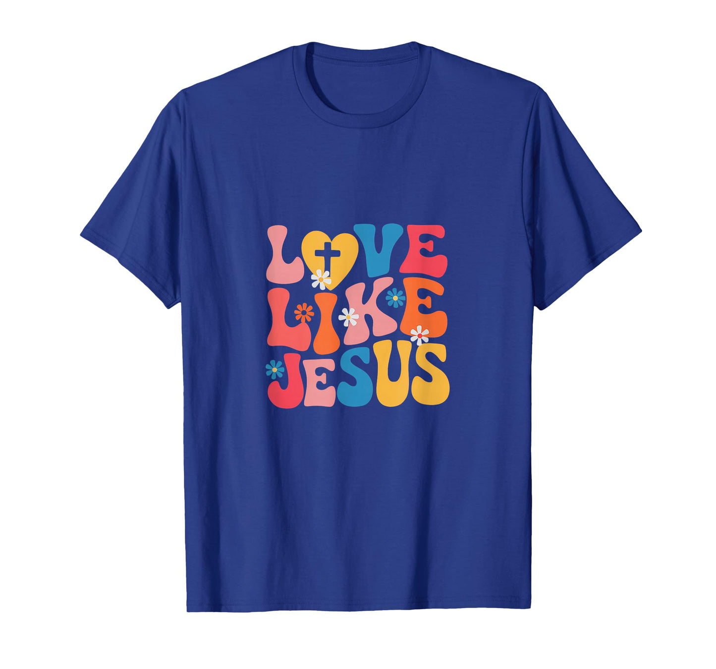 Love Like Jesus Colorful Retro Style T-Shirt