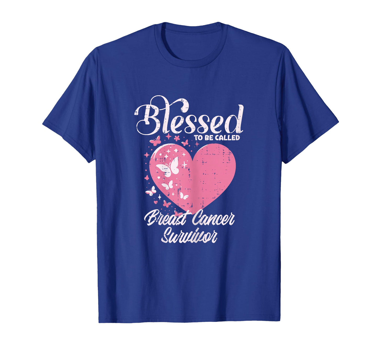 Blessed Breast Cancer Survivor Awareness Christian Women T-Shirt