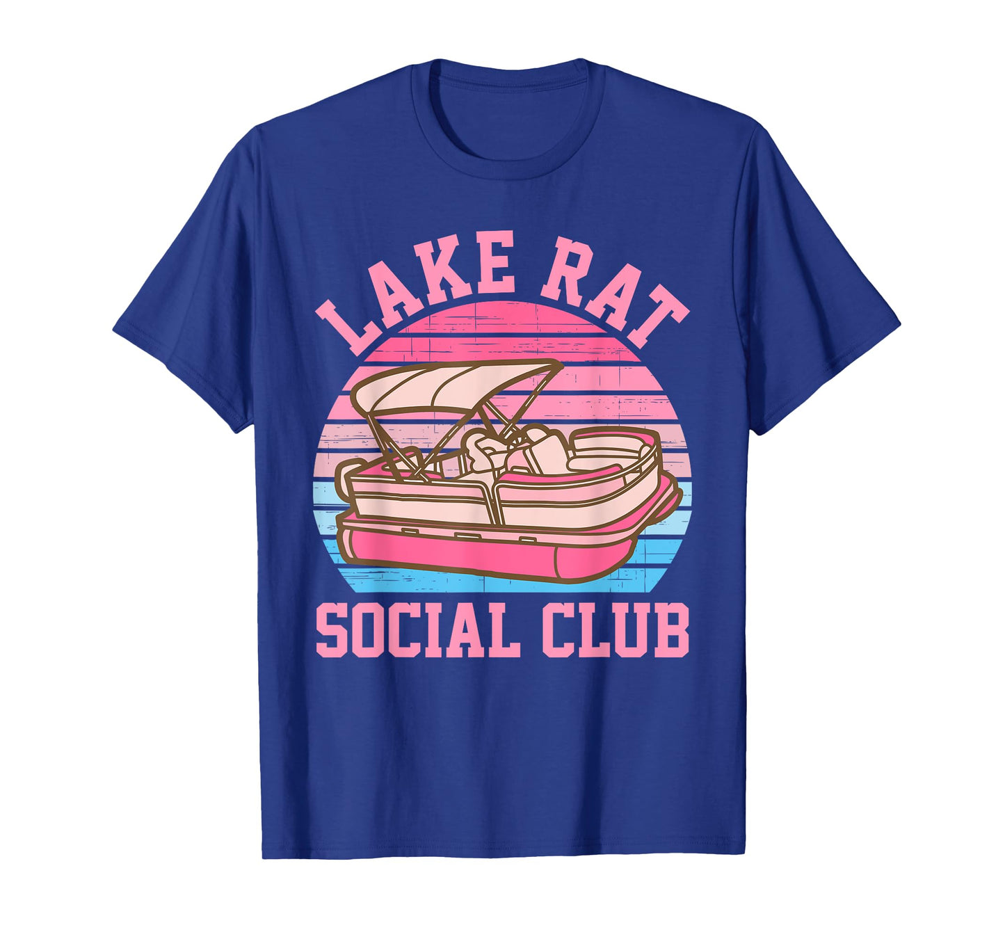 Lake Rat Social Club Boat Vintage Design T-Shirt