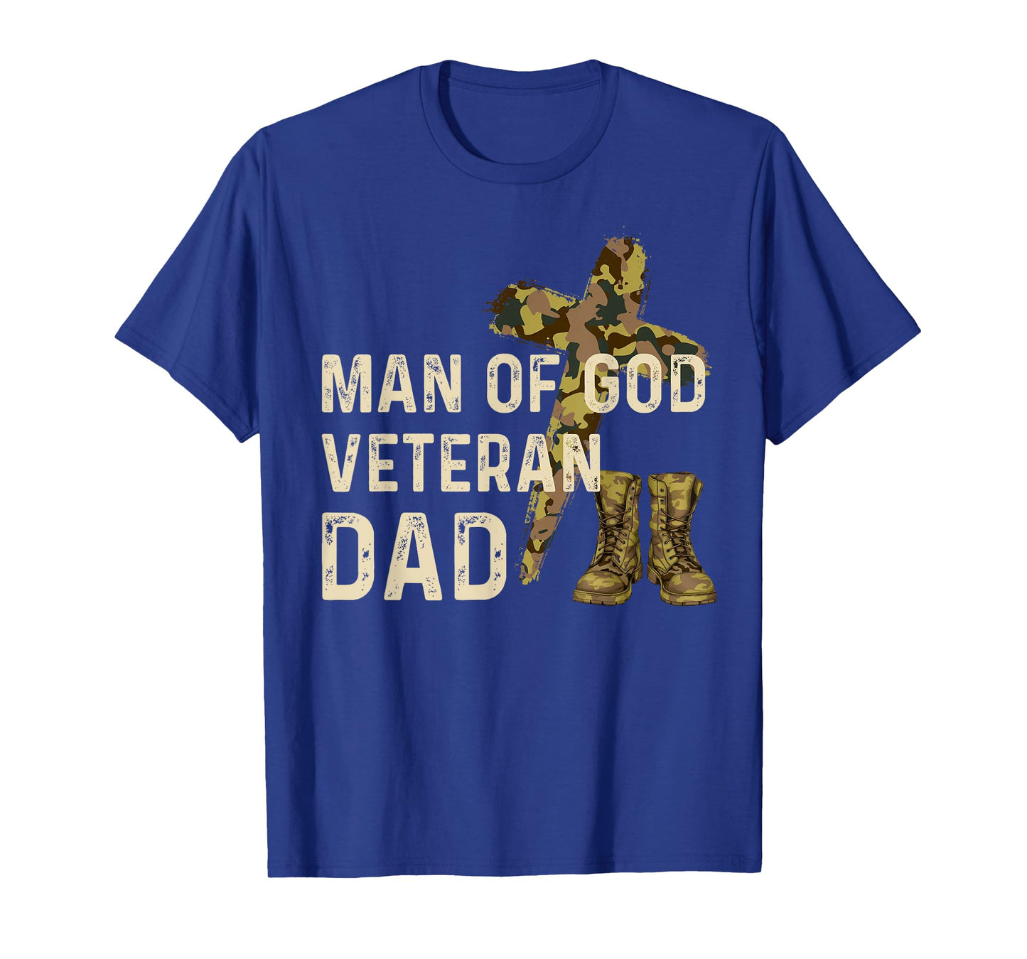 Man Of God Veteran Dad Christian Jesus Camouflage Army Camo T-Shirt