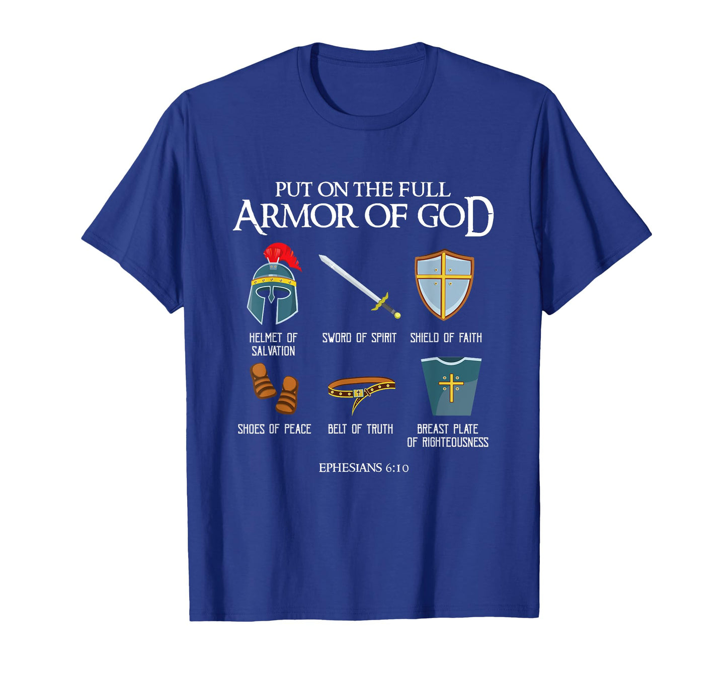 Put On The Full Armor Of God Christian Bible Verse Ephesians T-Shirt