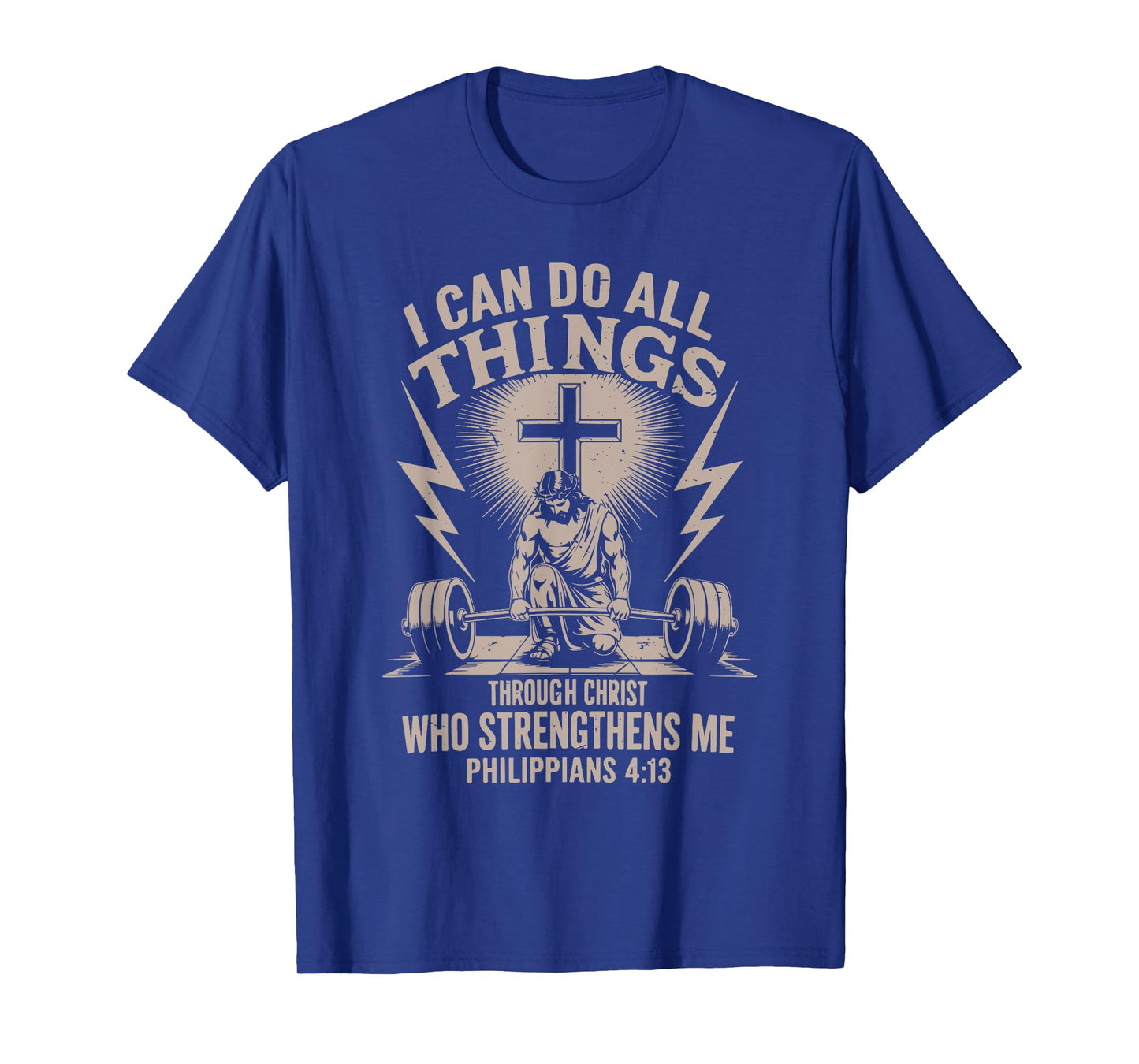 Can Do All Things Funny Christian Workout Gym Weightlifting T-Shirt