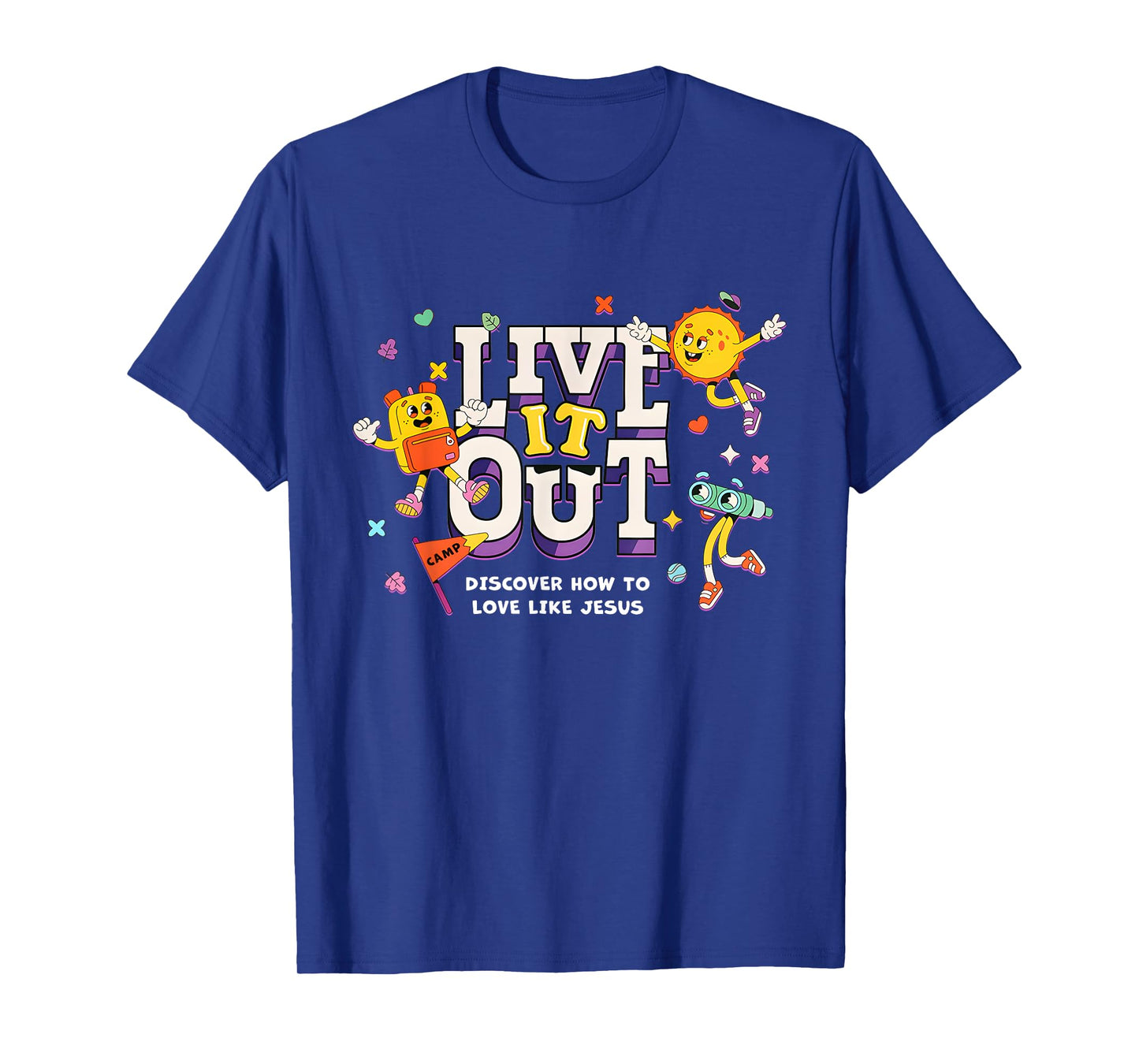 Live It Out Love Like Jesus VBS 2025 Christian Camping T-Shirt