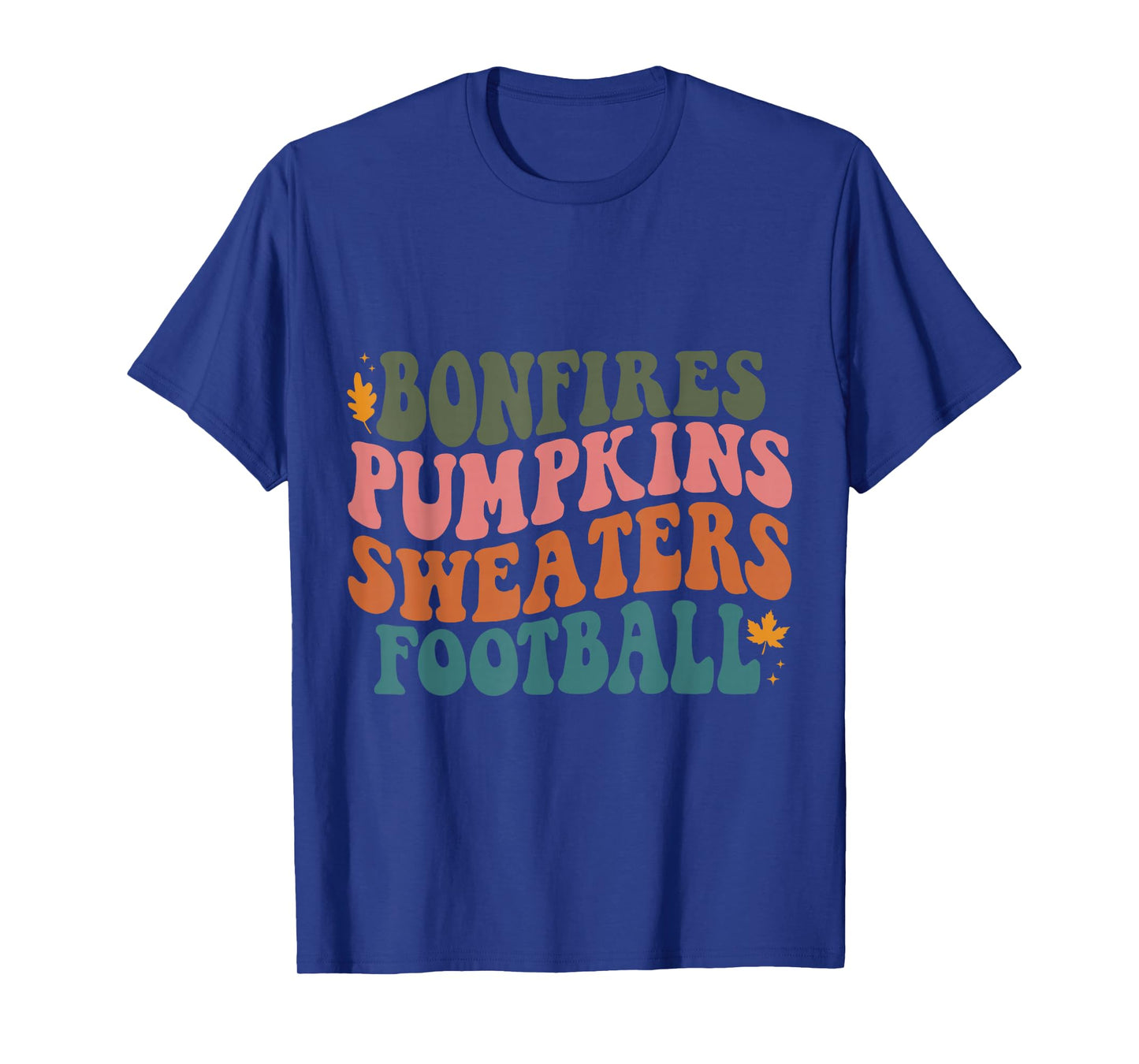 Bonfires Pumpkins Sweaters Football Retro Fall Autumn T-Shirt