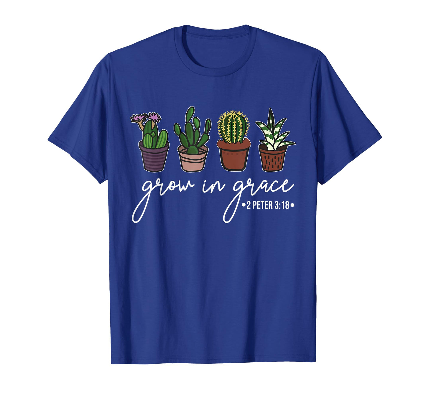Grow In Grace Christian Easter Day Cute Cactus Lover T-Shirt