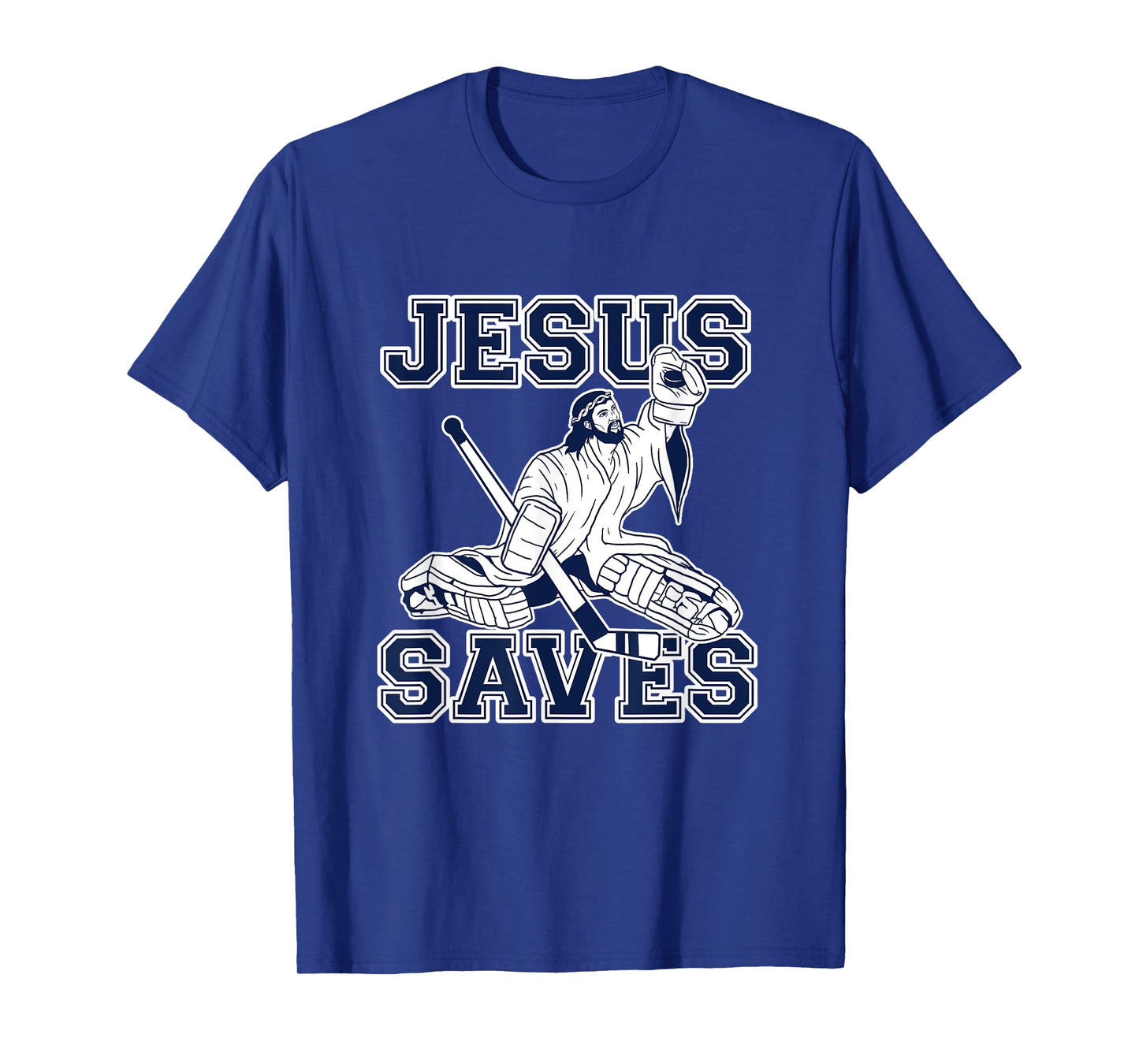 Funny Hockey Shirt - Jesus Saves Shirt - Goalie Shirt T-Shirt
