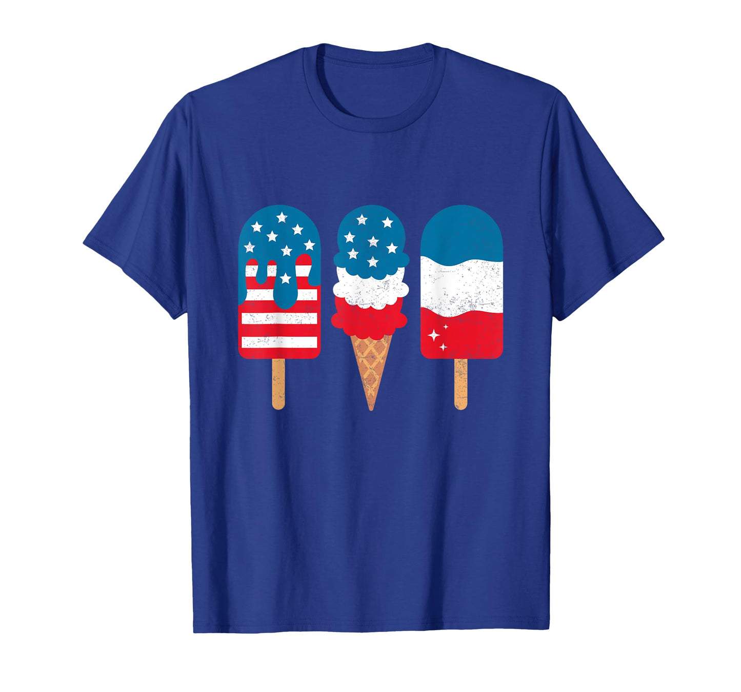 4th Of July Popsicle Red White Blue American Flag Patriotic Women Girls Kids Men T-Shirt