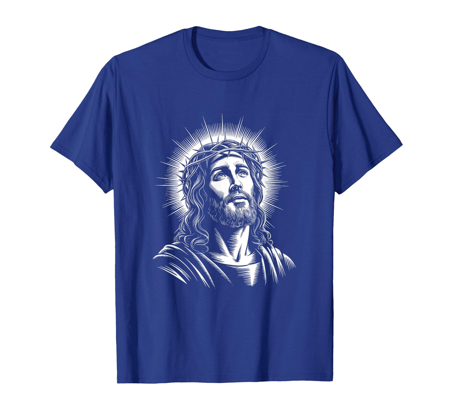 Jesus Christ Face With Crown Of Thorn God Bible Christian T-Shirt